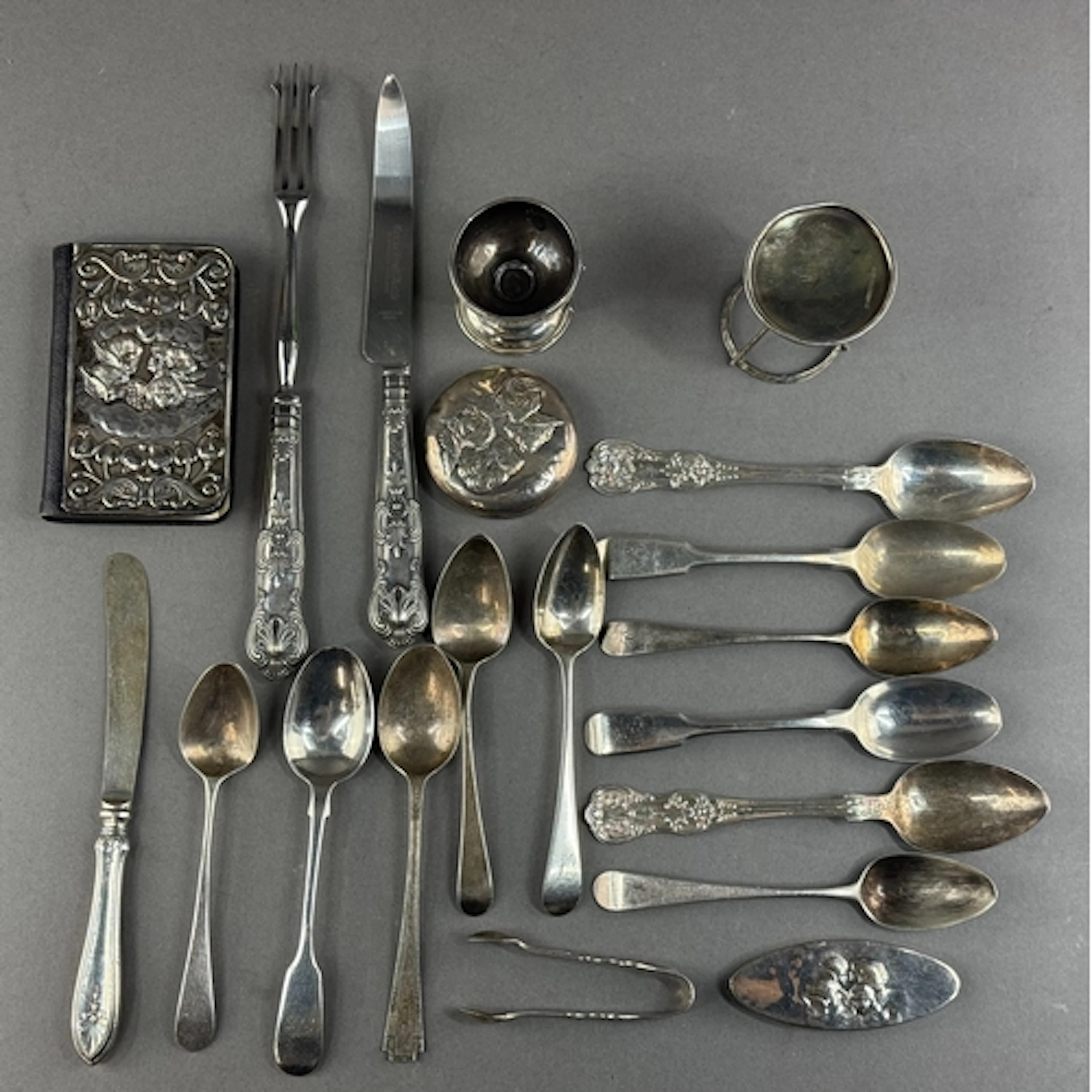 Silver: a number of silver teaspoons, various dates, makers ...