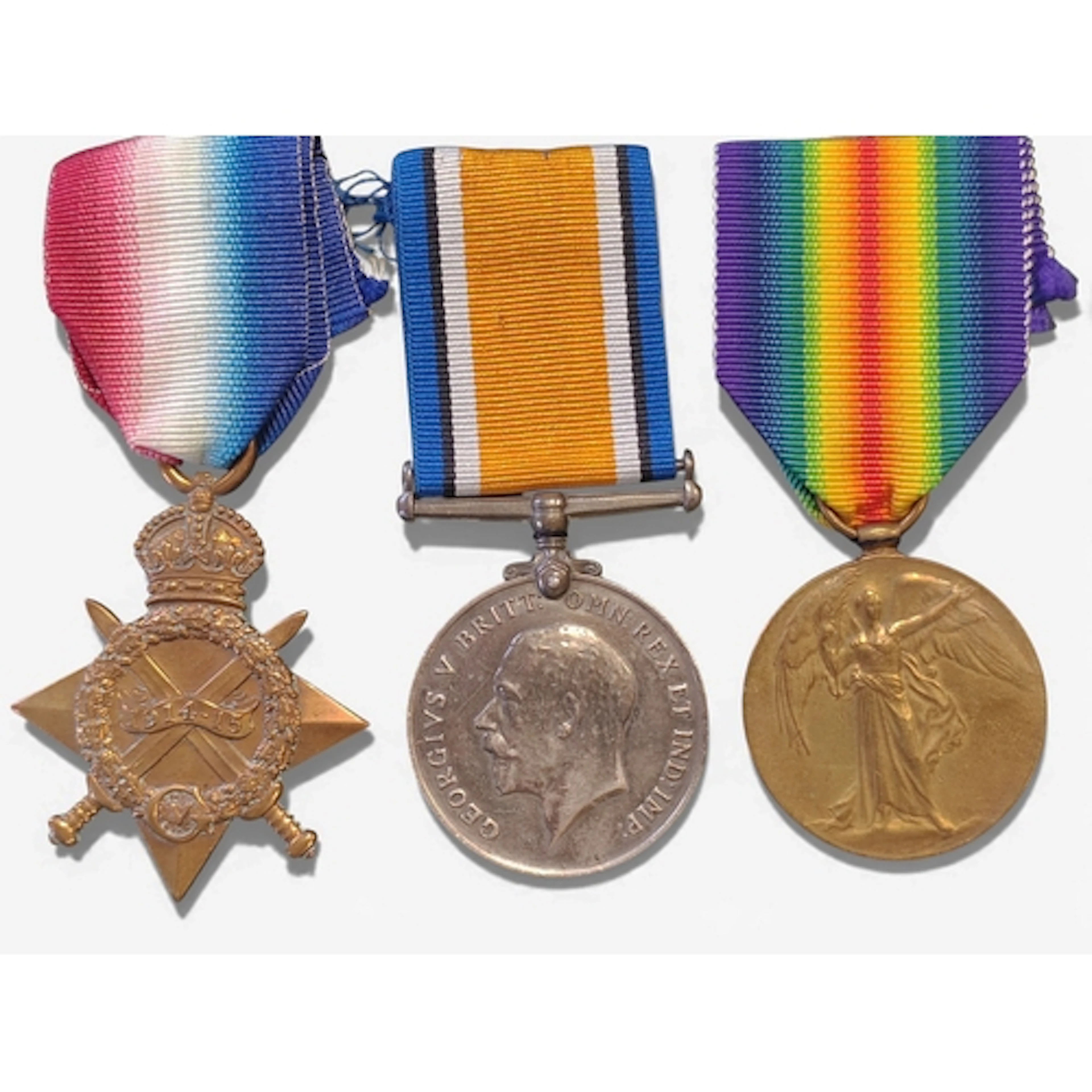 1914-15 Star trio to 3891 Pte. C. Brown. Notts. & Derby. R.,...