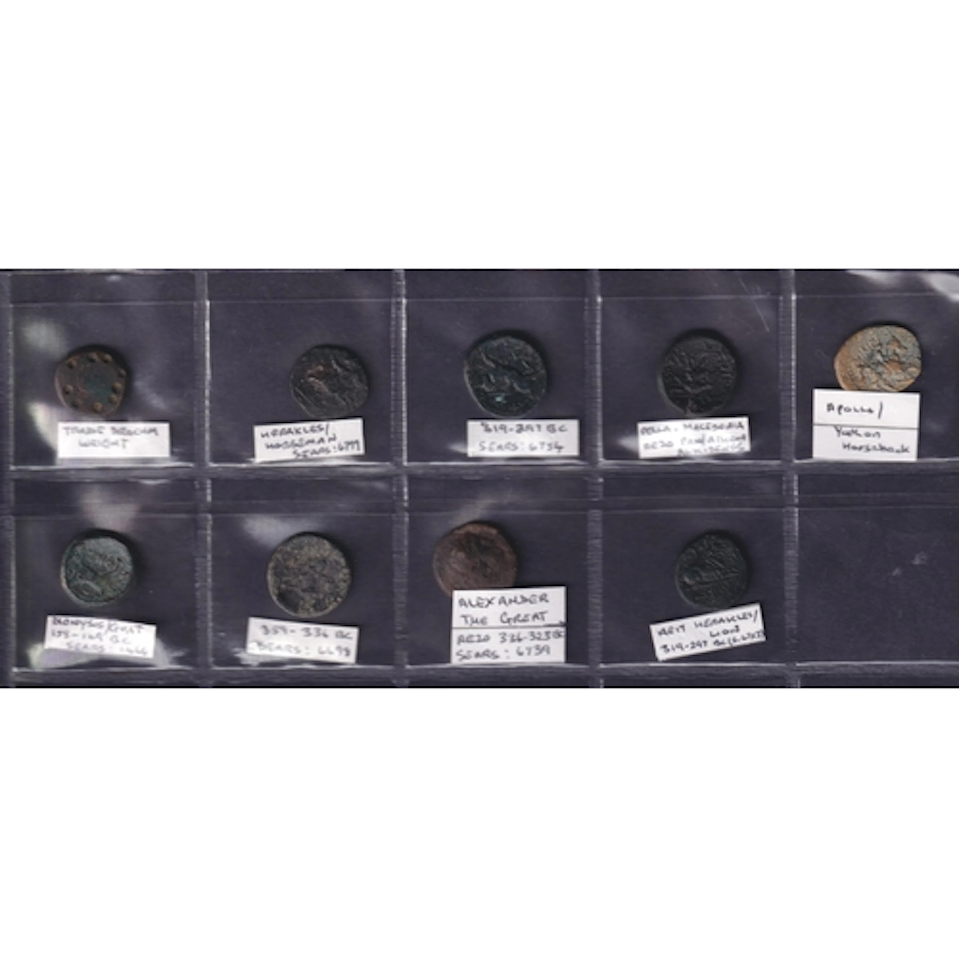 A group of 9 bronze minor coins of the Macedonian Kingdom, i...