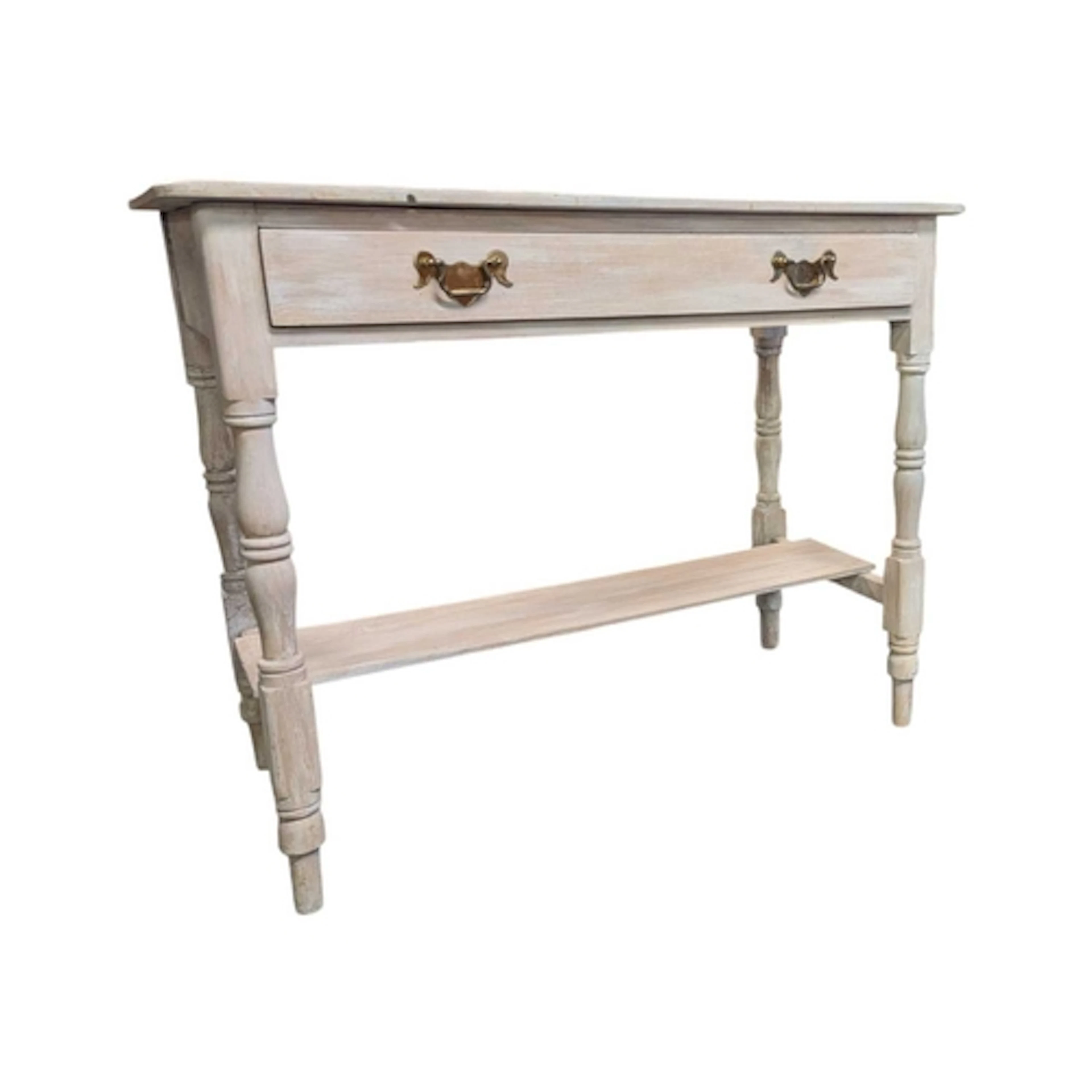 Two vintage 20th century washed pine writing tables. One of ...