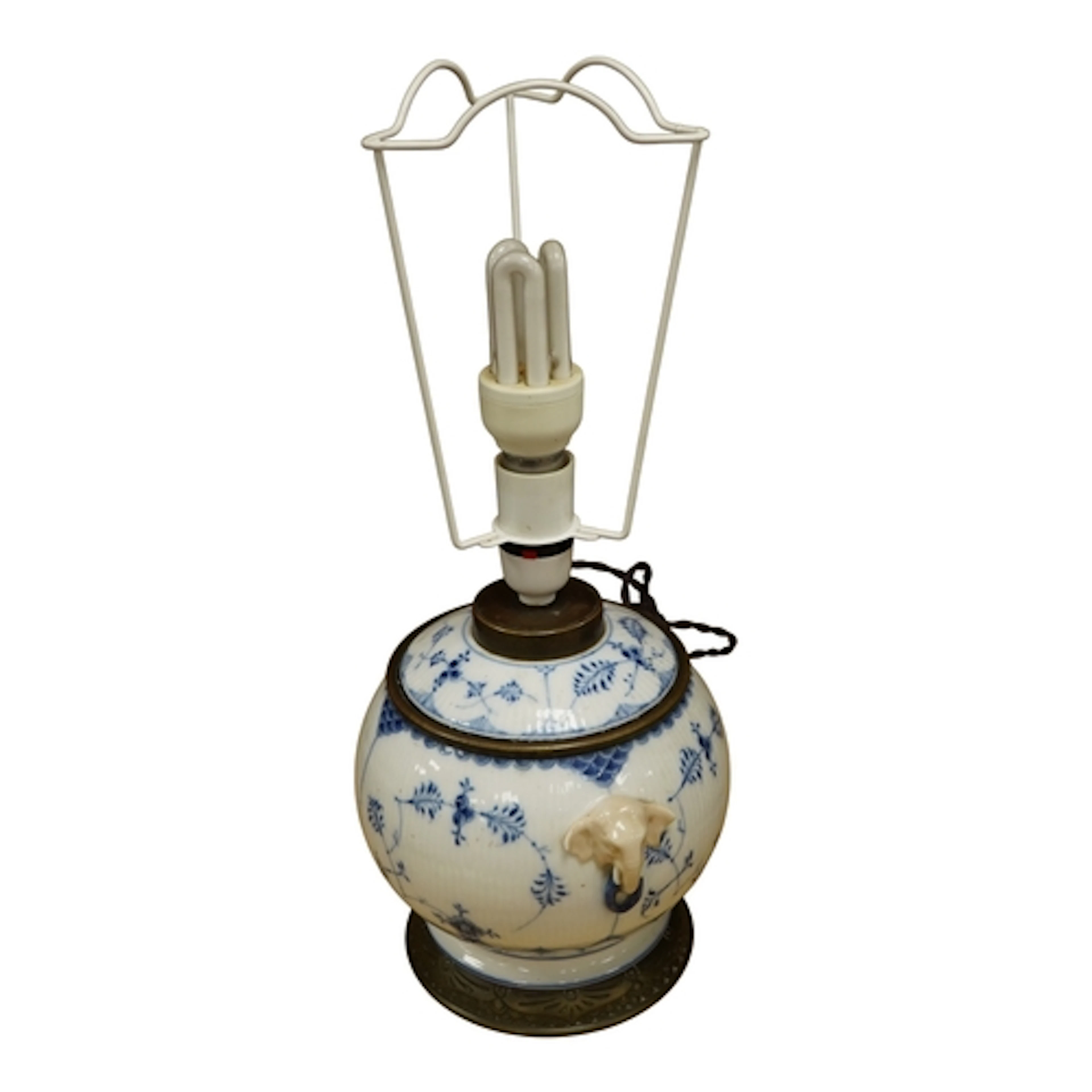A Royal Copenhagen 'Musselmalet' / 'blue fluted' table lamp,...