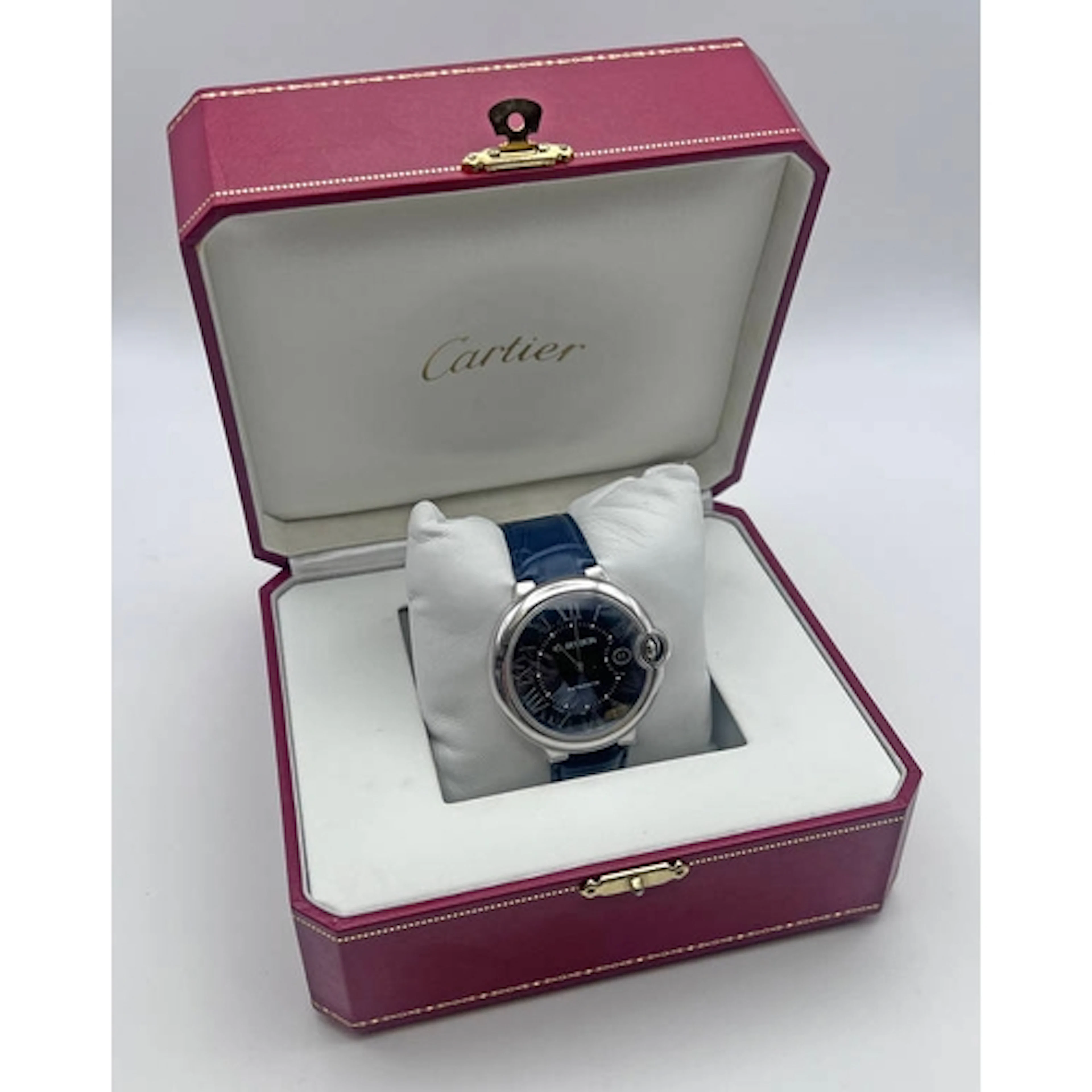 CARTIER BALLON BLEU GENTS AUTOMATIC STAINLESS STEEL WRISTWAT...