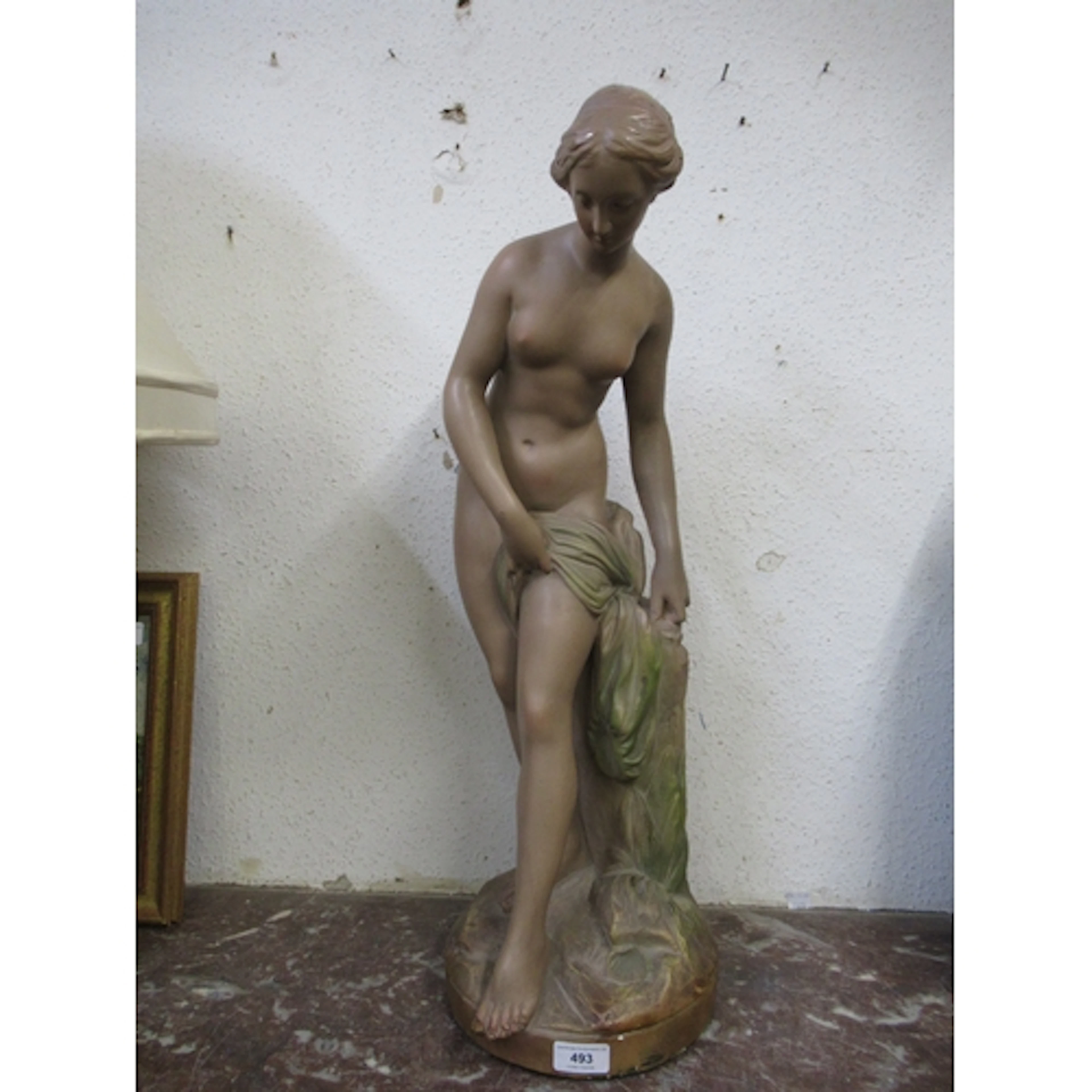 After Falconet, plaster statue ' The Bather ', 69cm high