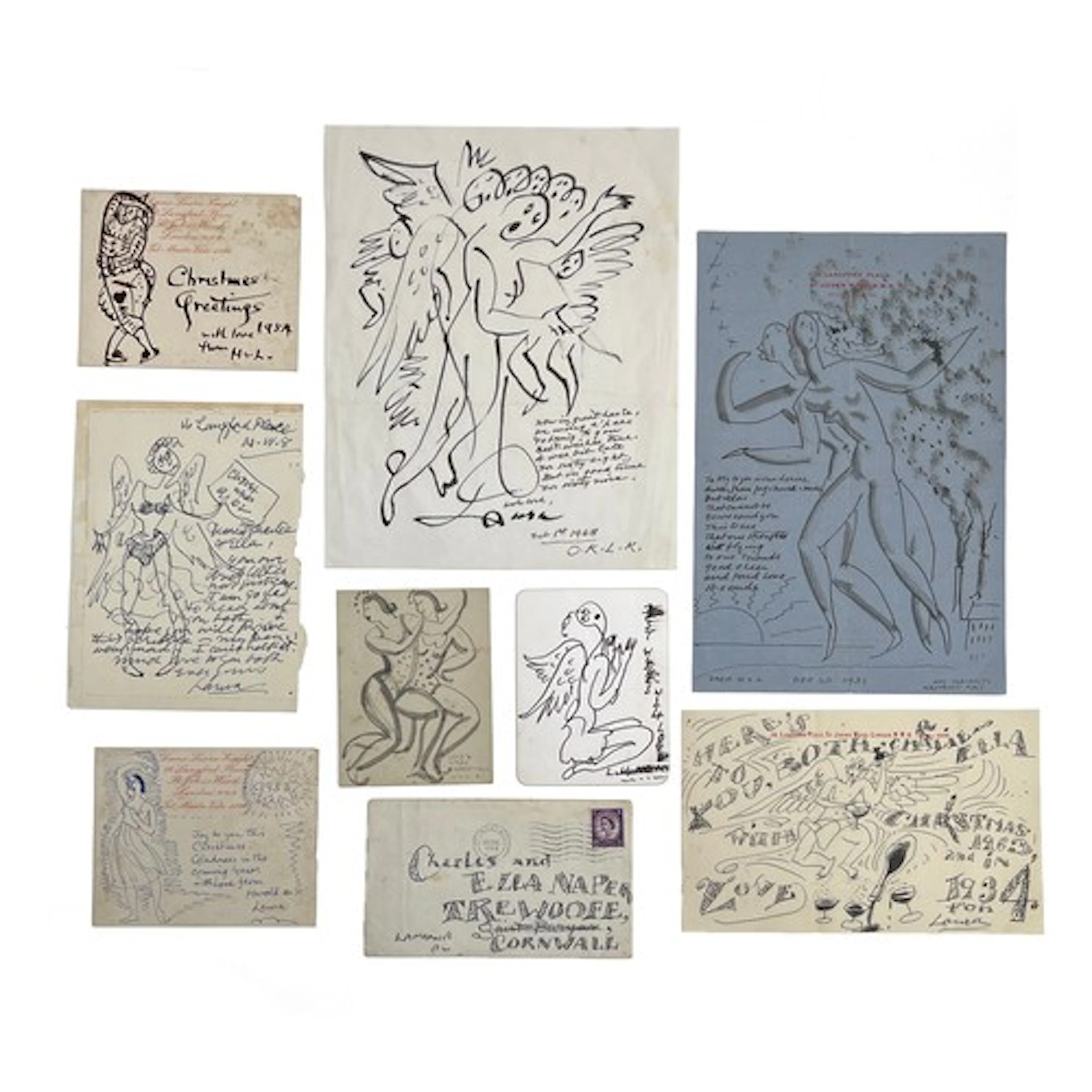 A large poignant archive of over 50 cards and letters writte...