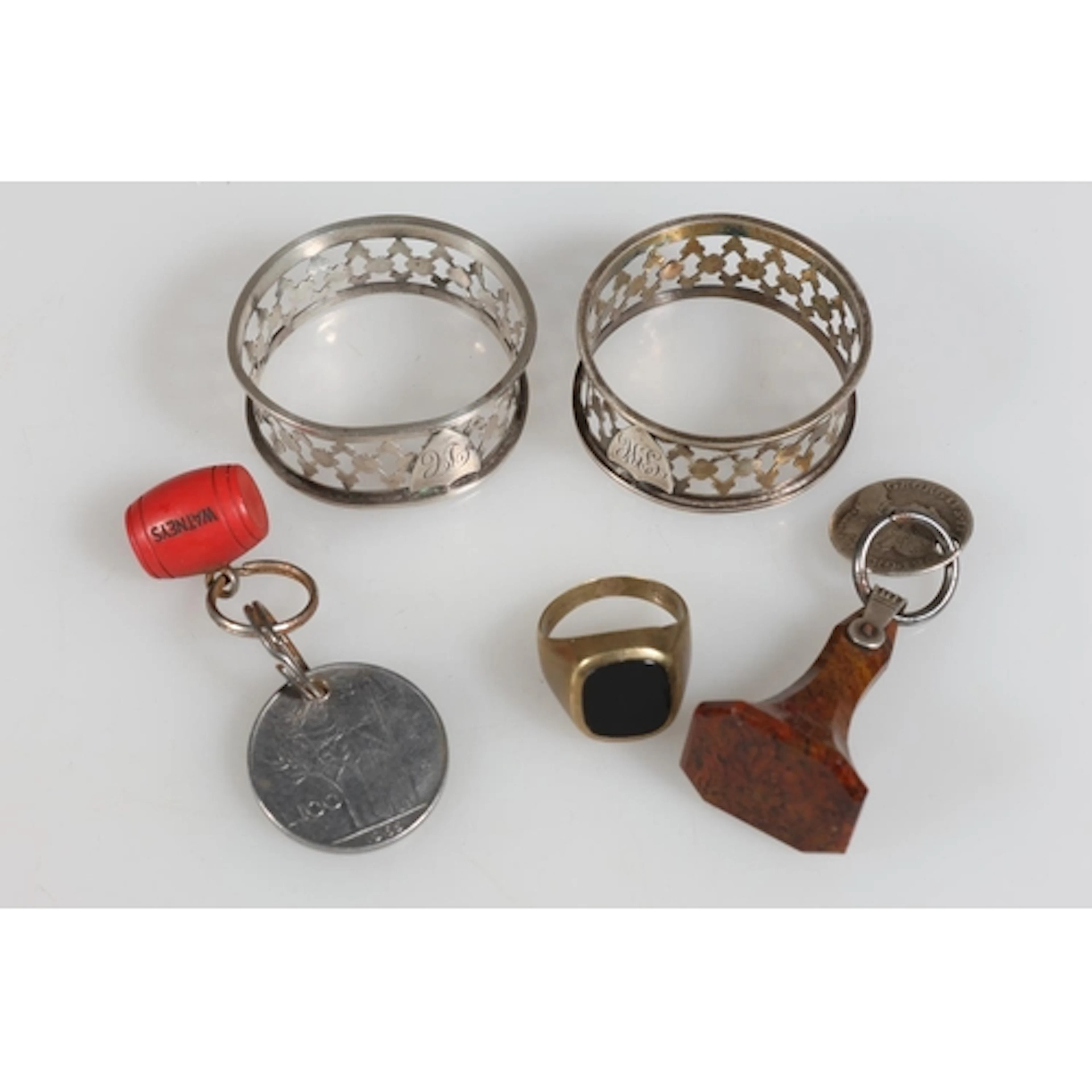 Pair of silver napkin rings by G E Walton & Co Ltd ...