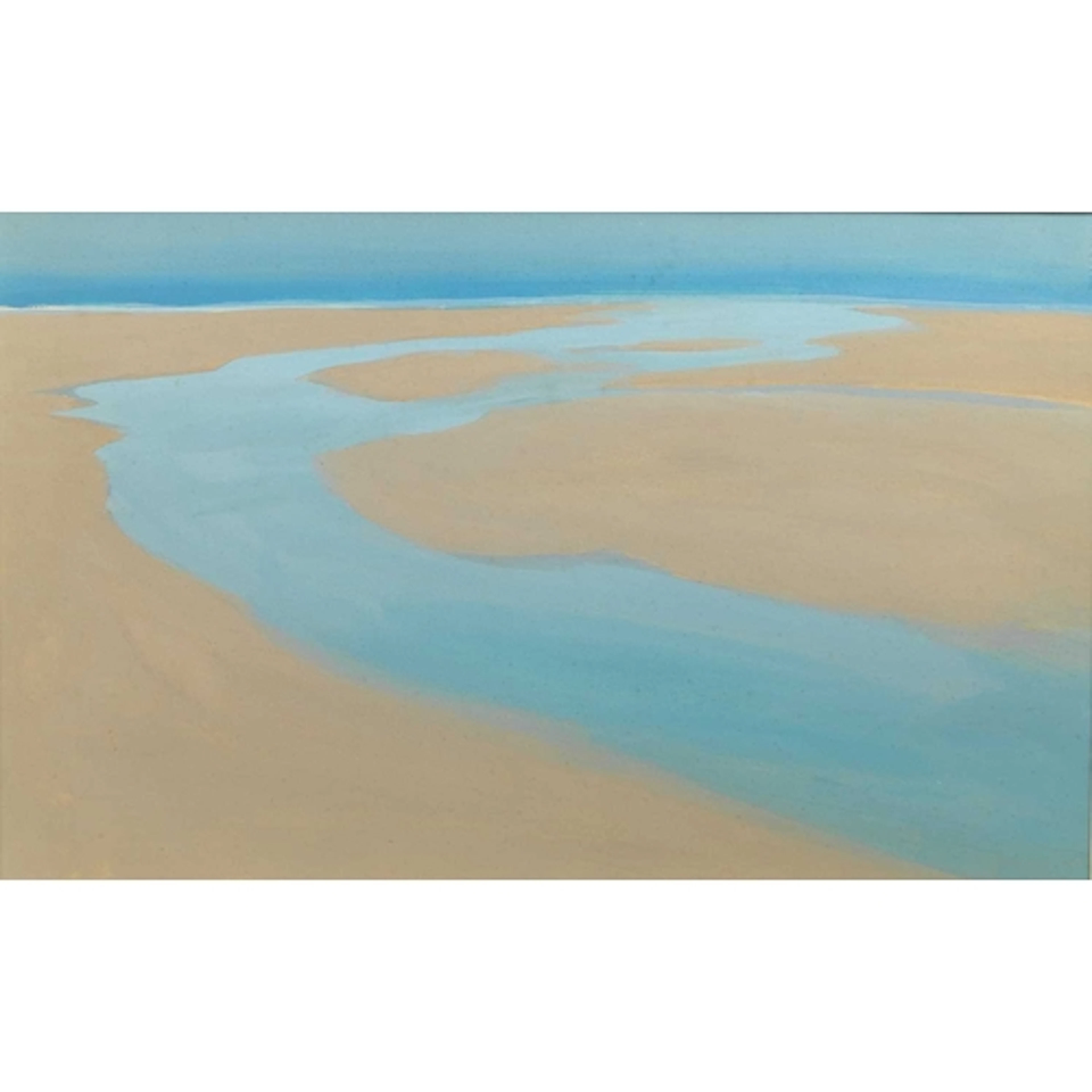 § John MILLER (1931-2002) Hayle Estuary Gouache, stamp sign...