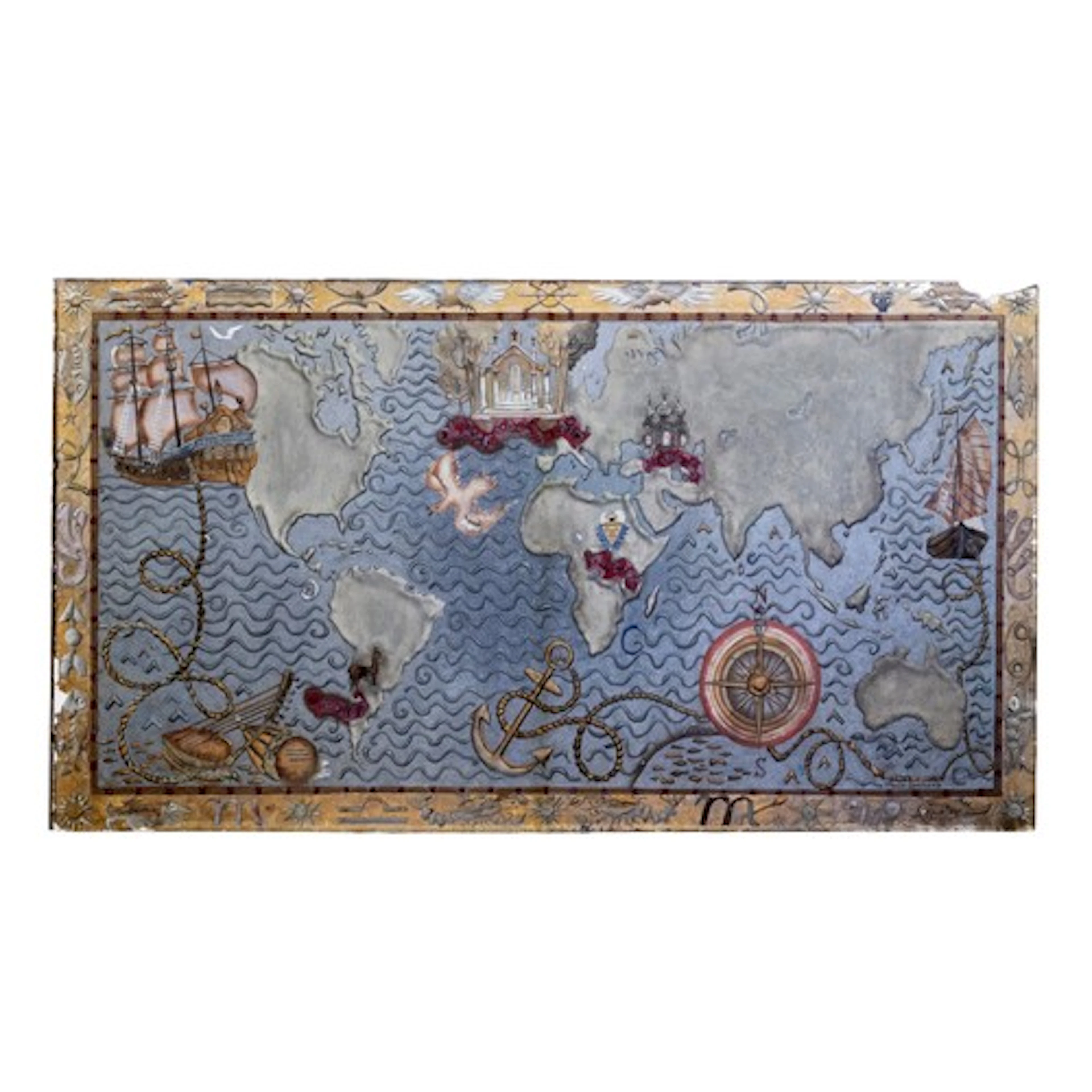 PAULE INGRAND (French, 1910-1997) A POLYCHROME MARITIME THEM...
