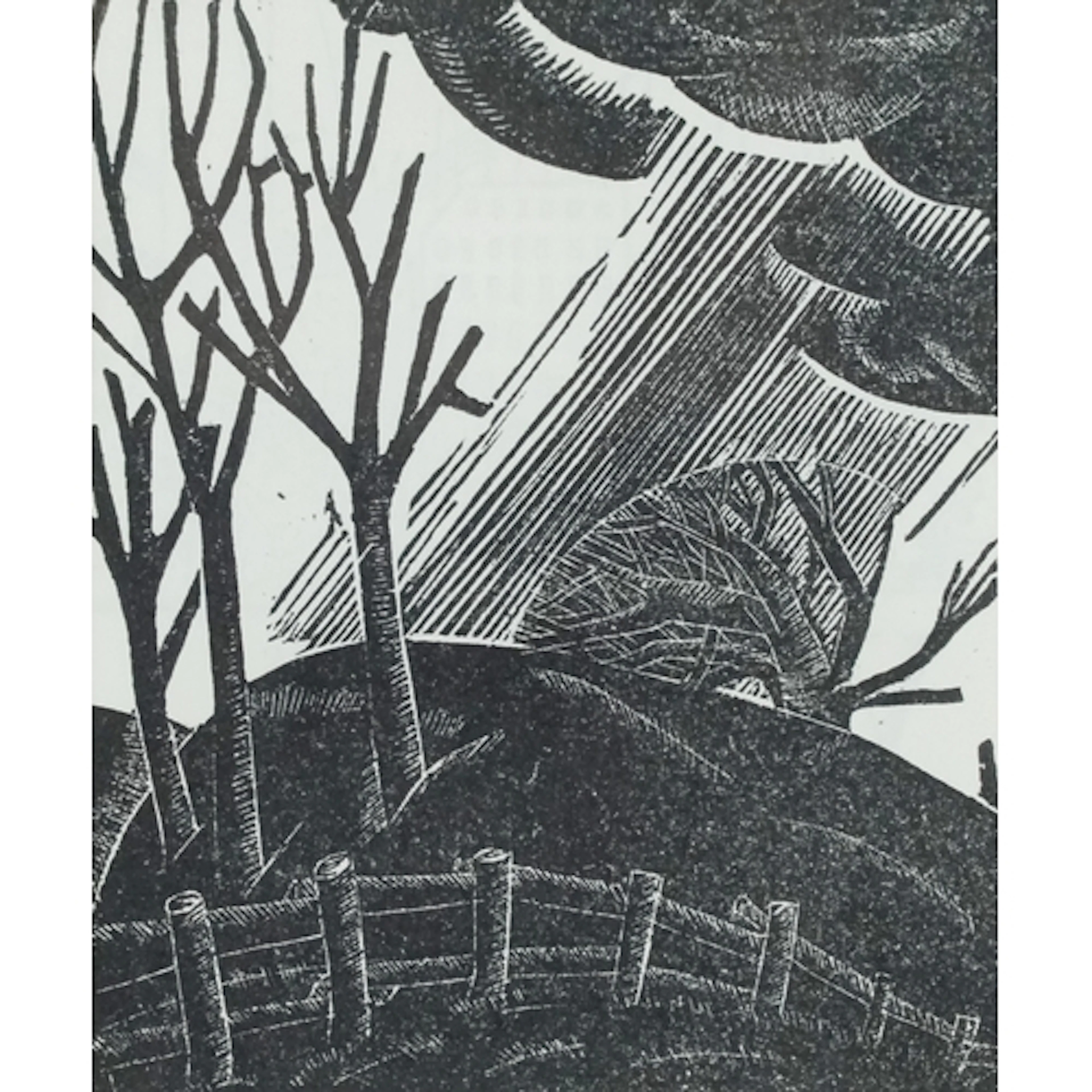 David Jones - March, early 20th century wood engraving print...