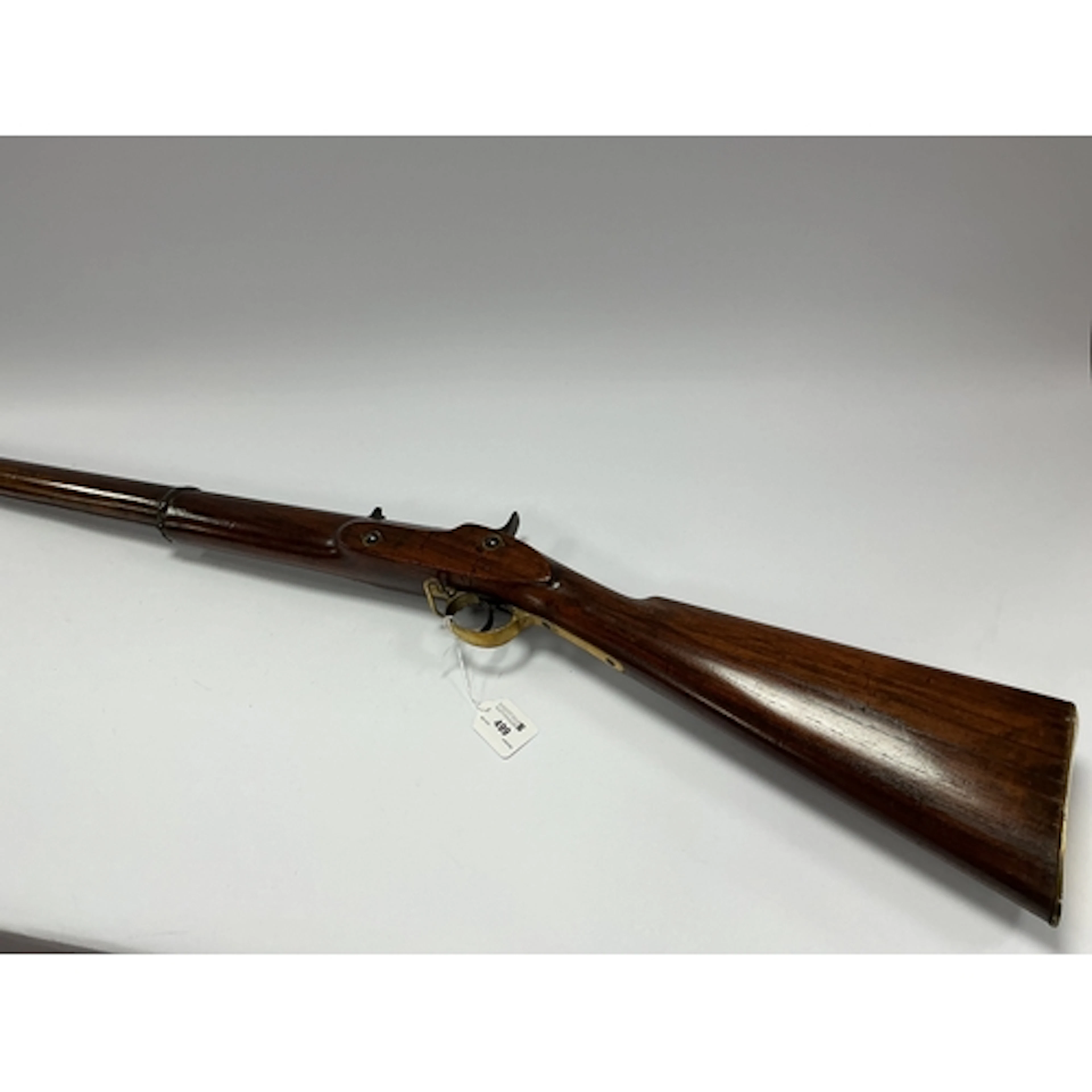 XIX Century Three Band Percussion Long Rifle, block front si...