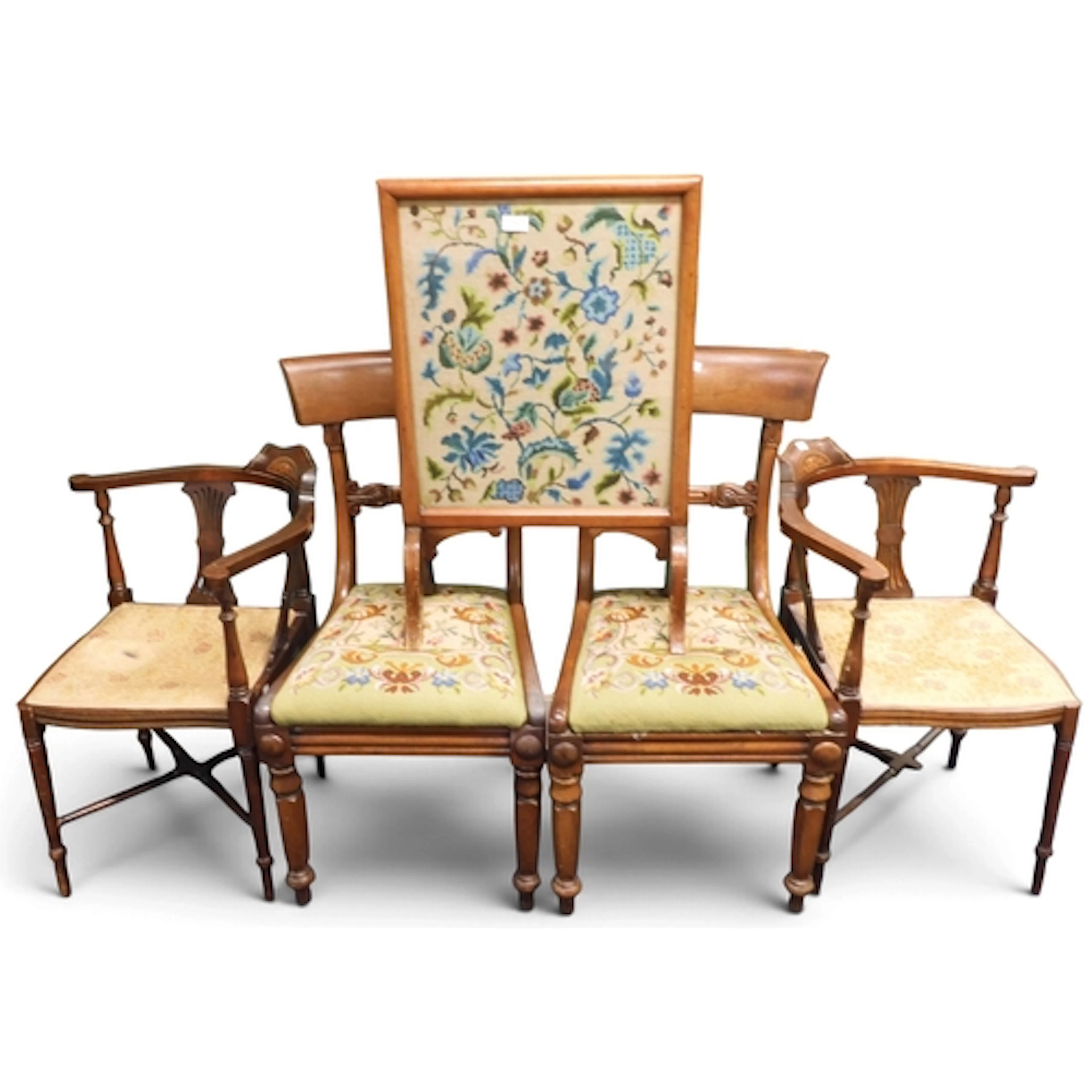 A mixed lot to include a pair of 19th century ash framed sab...