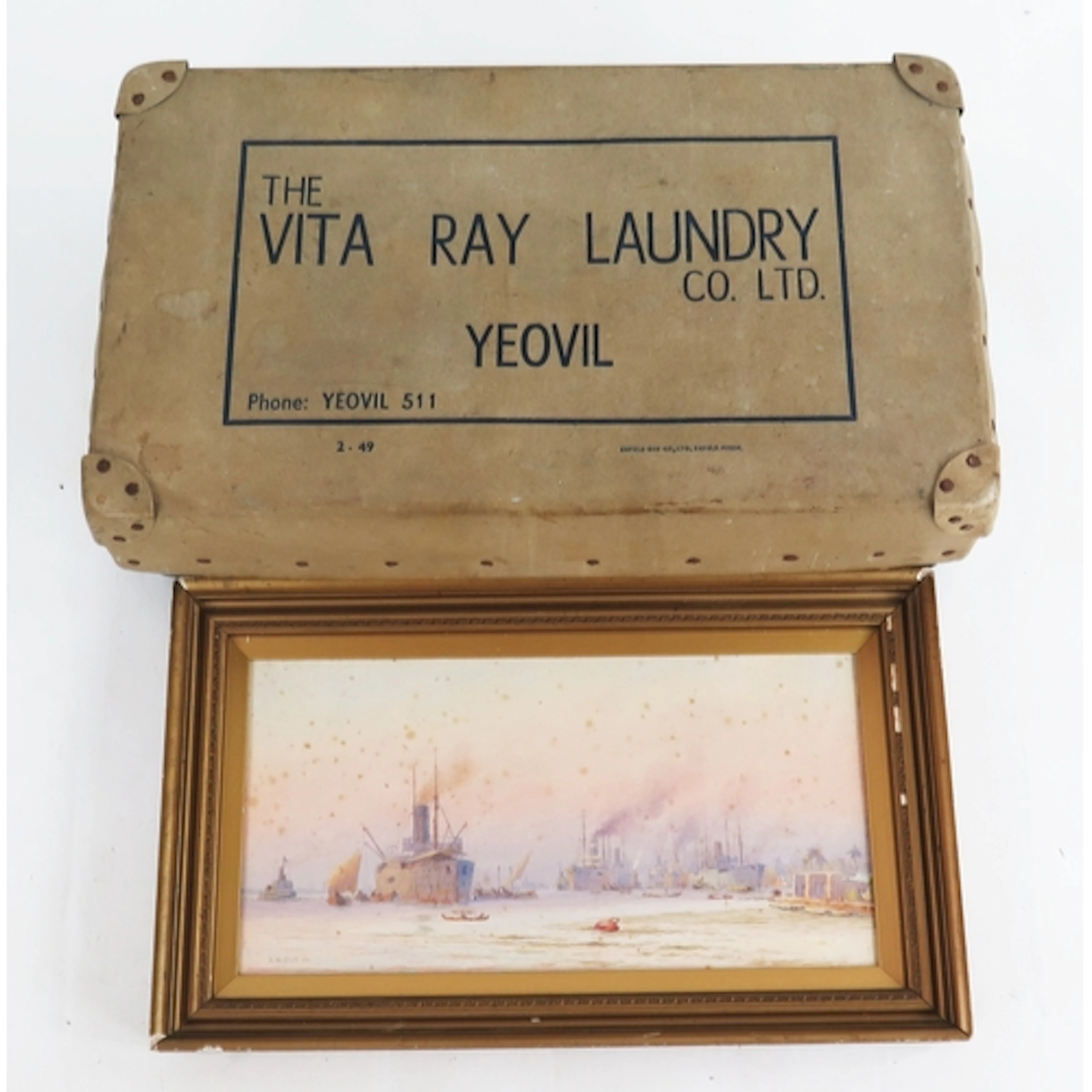 A vintage luggage case for The Vita Ray Laundry Co. Ltd., 61...