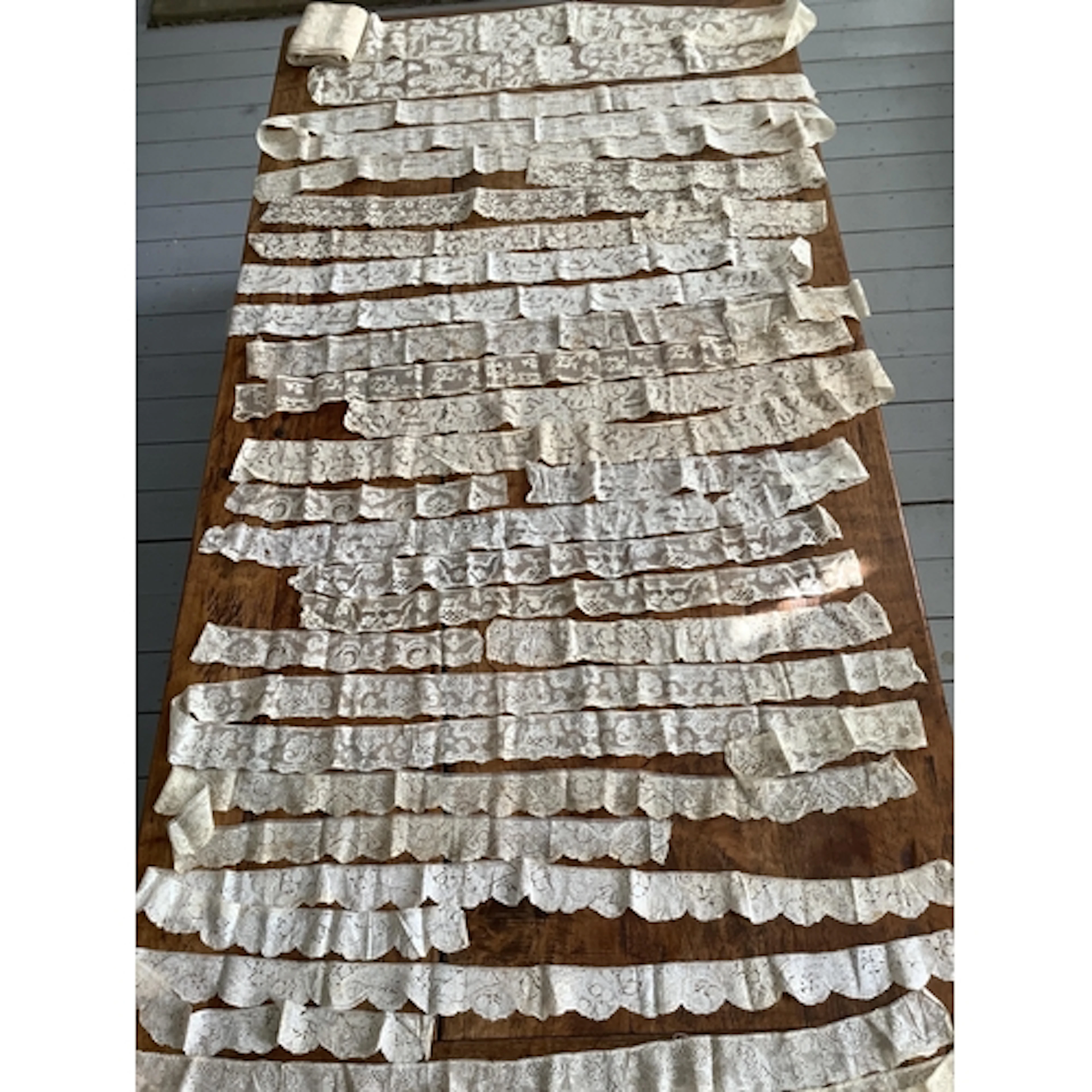 Rare 18th century handmade borders and edgings, from the dec...