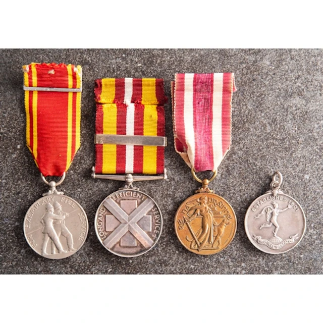 A Fire Brigade Long Service Medal to 'Fireman Harold Richard...