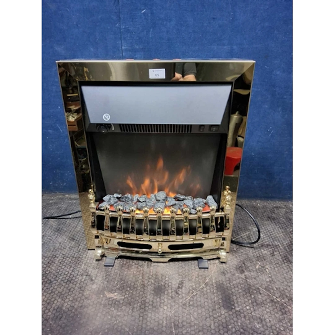A HOMCOM FIRE EFFECT HEATER with faux coals (PAT pass and wo...