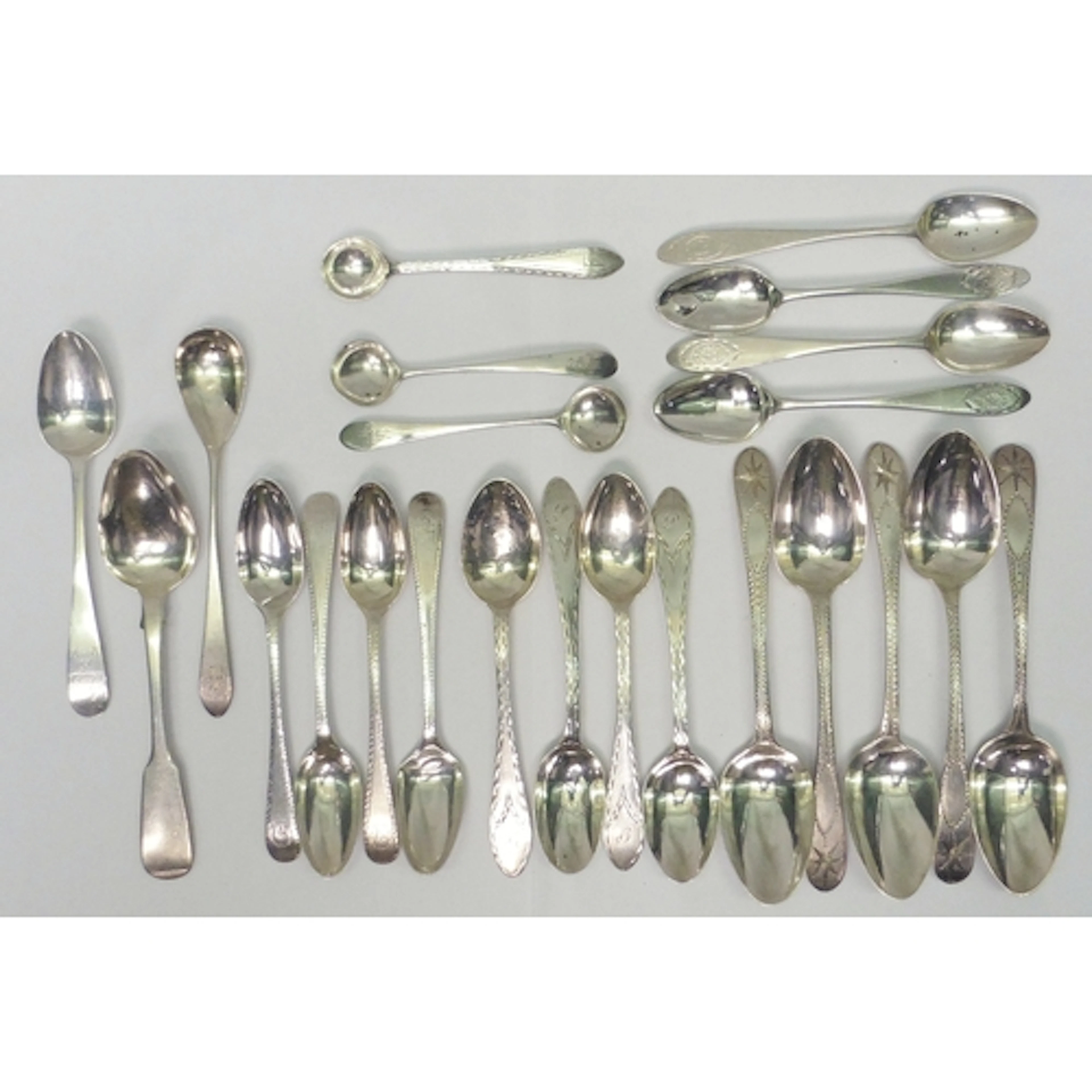 A collection of Scottish and Irish silver tea and condiment ...