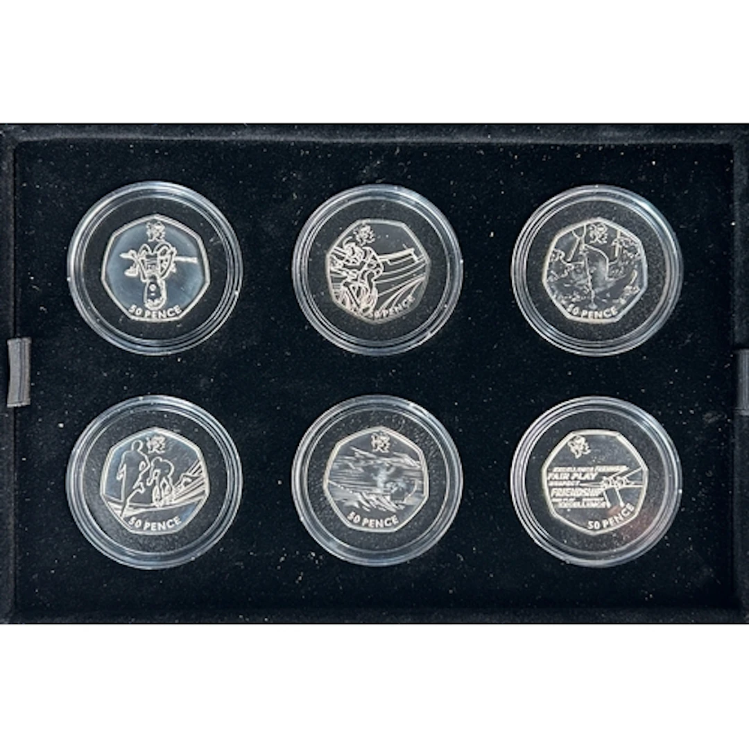 A Celebration of Britain silver proof coin set, comprising s...