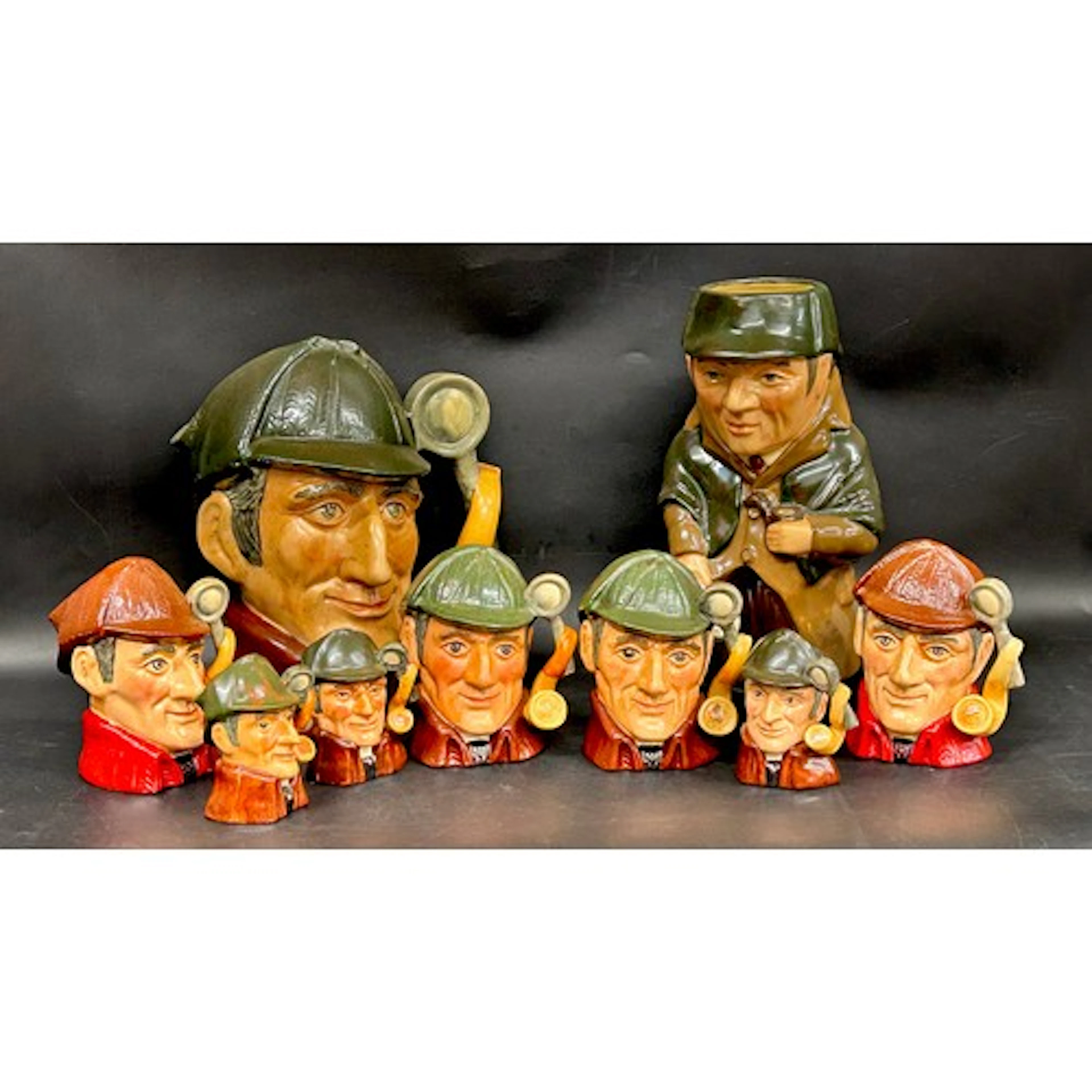A collection of nine Royal Doulton Sherlock Holmes / Sleuth ...