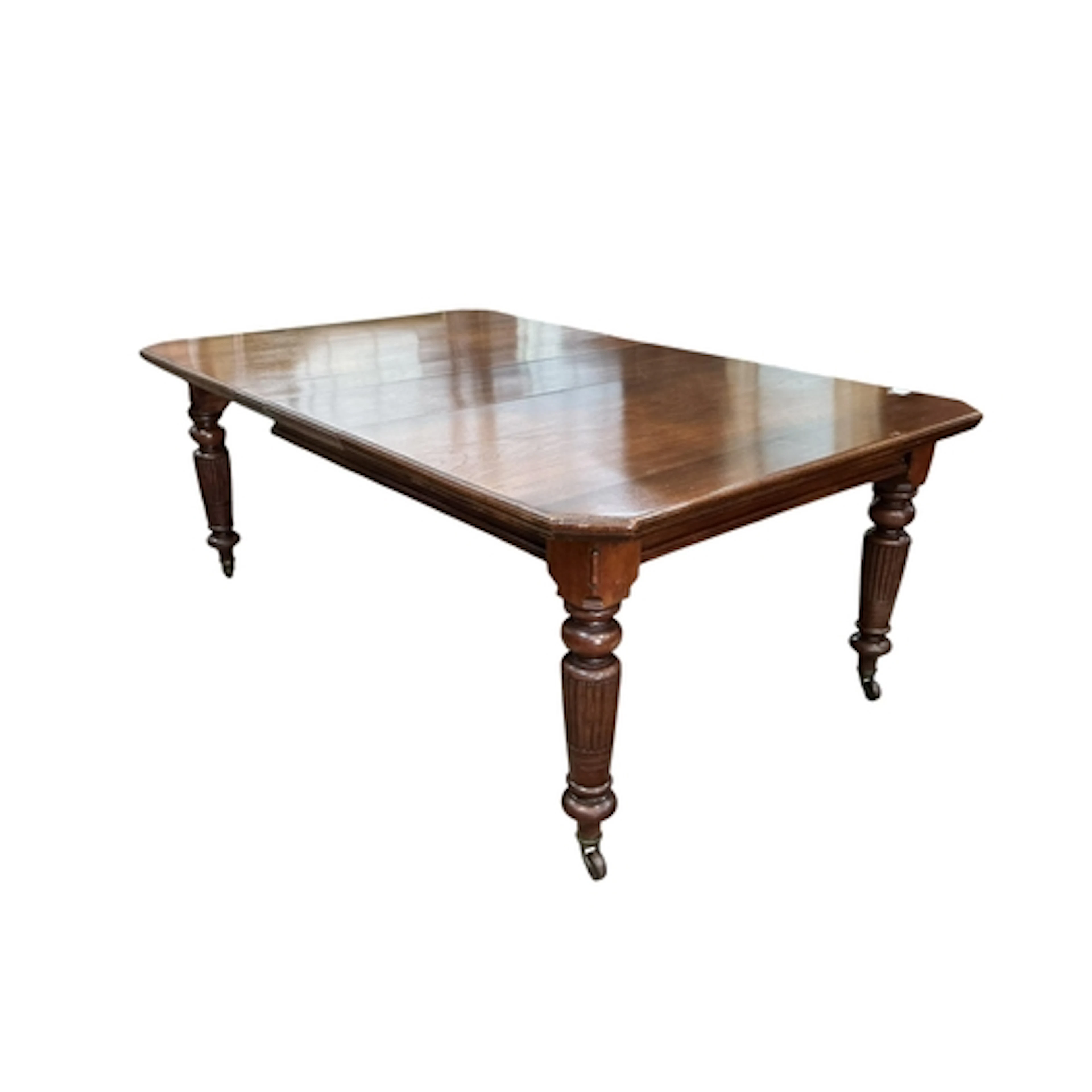 A Victorian mahogany extending dining table, length 189cm ex...