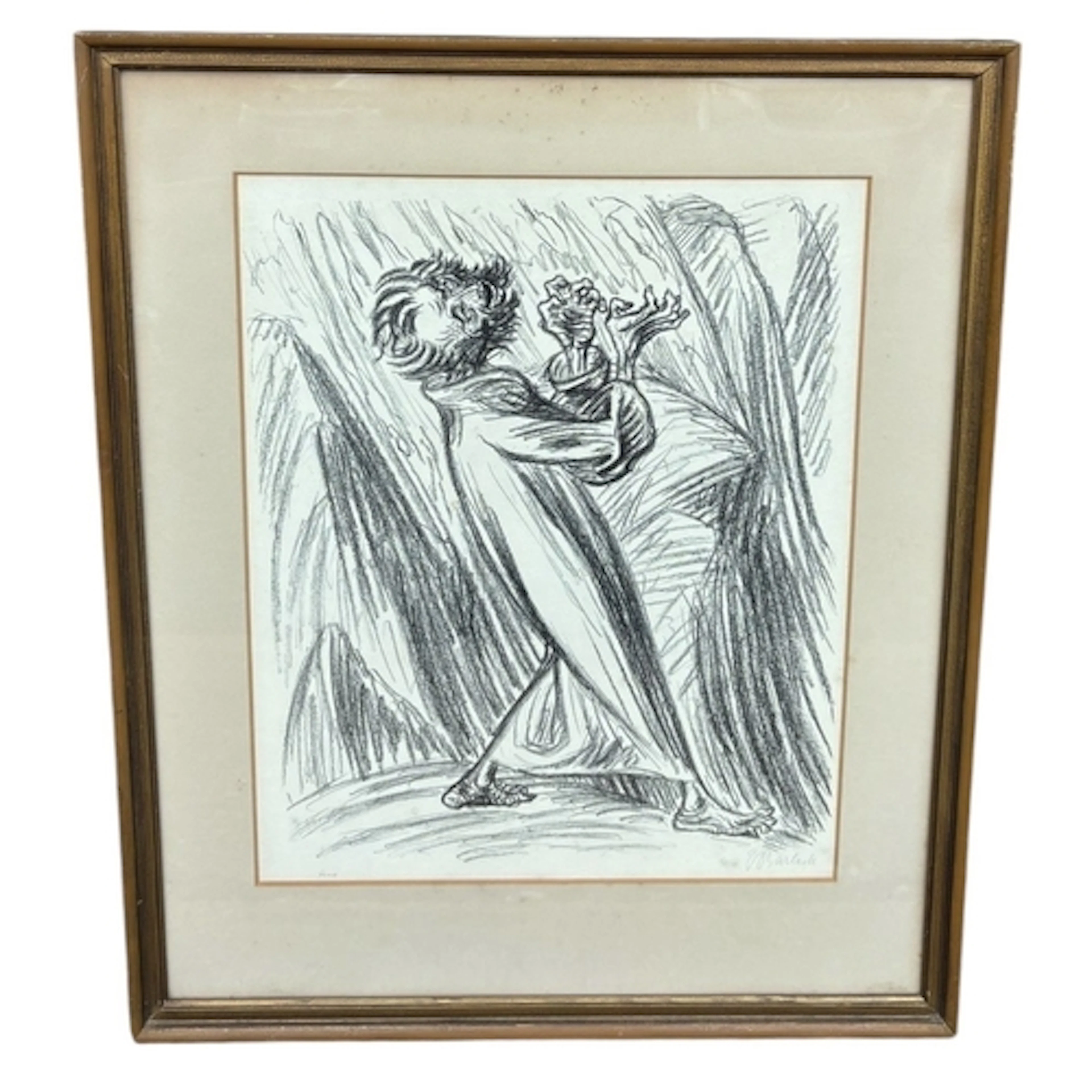 ERNST BARLACH, GERMAN 1870-1938 EMPORUNG (THE PROPHET ELIAS)...