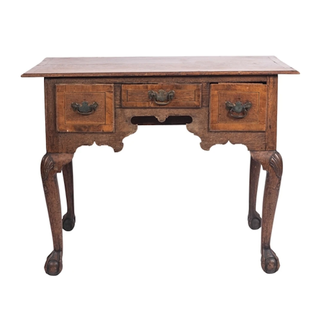A George II oak and walnut banded 'lowboy' side table, circa...