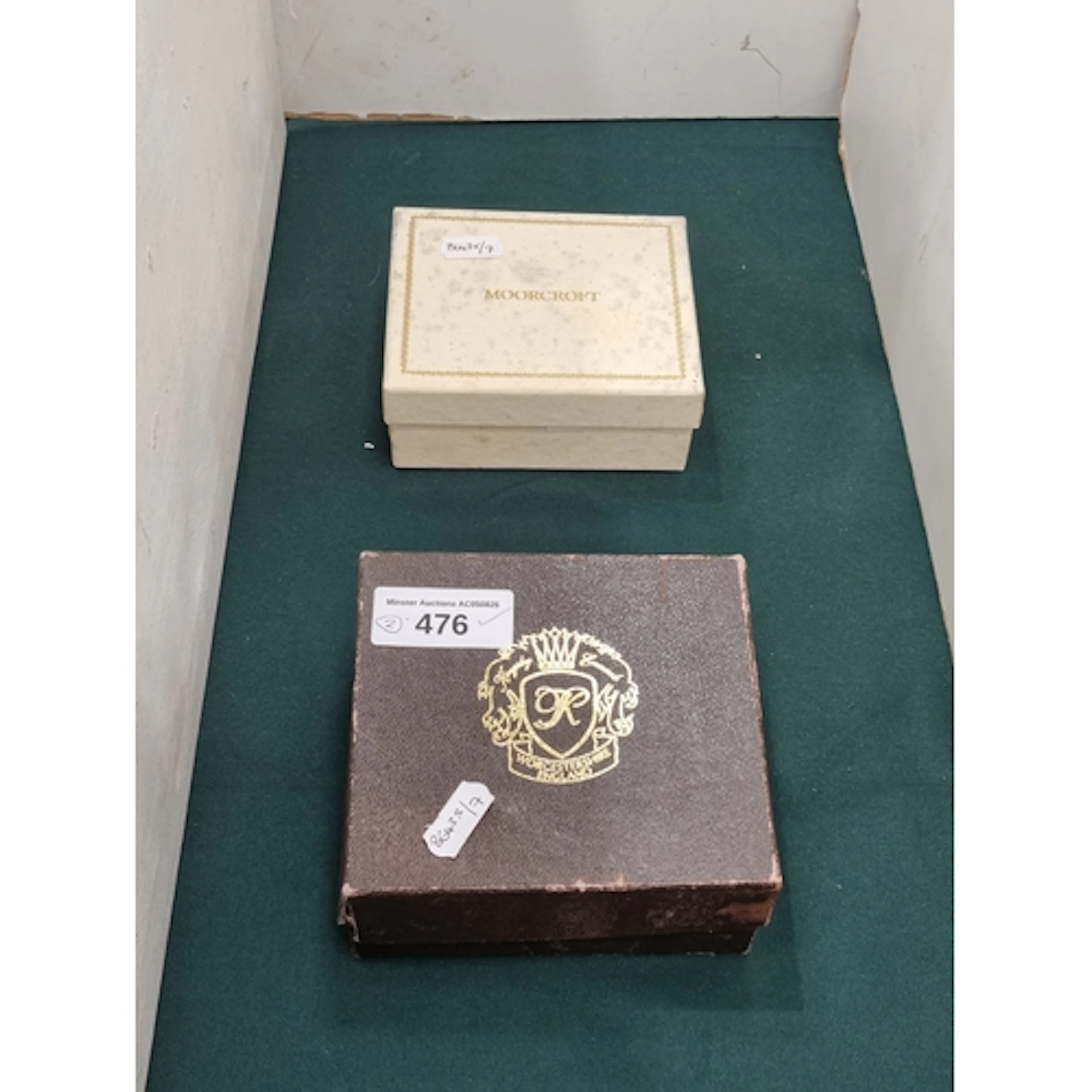A Kingsley enamel Egg Cup and Napkin Ring in box, and a boxe...