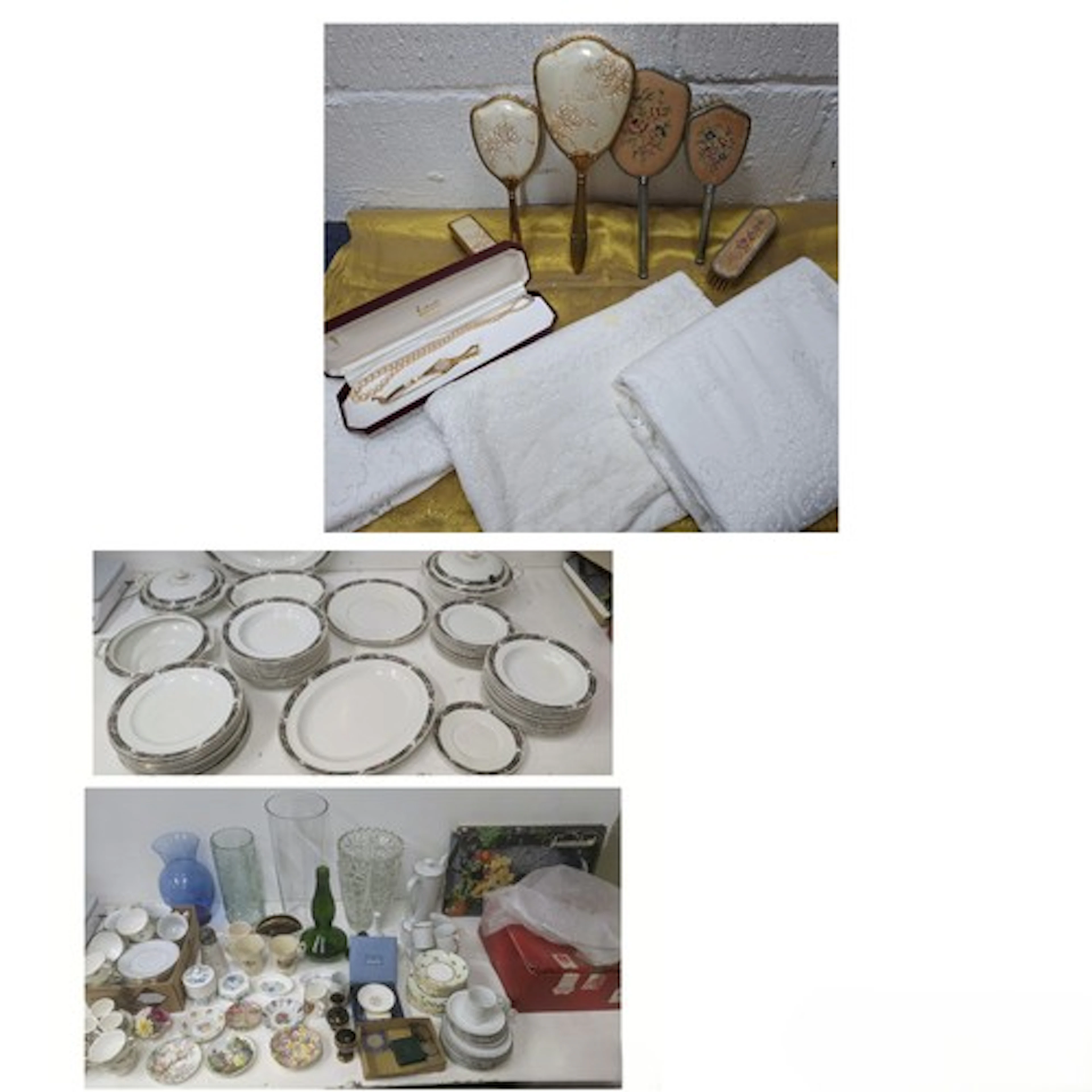 A mixed lot to include a quantity of vintage dressing table ...