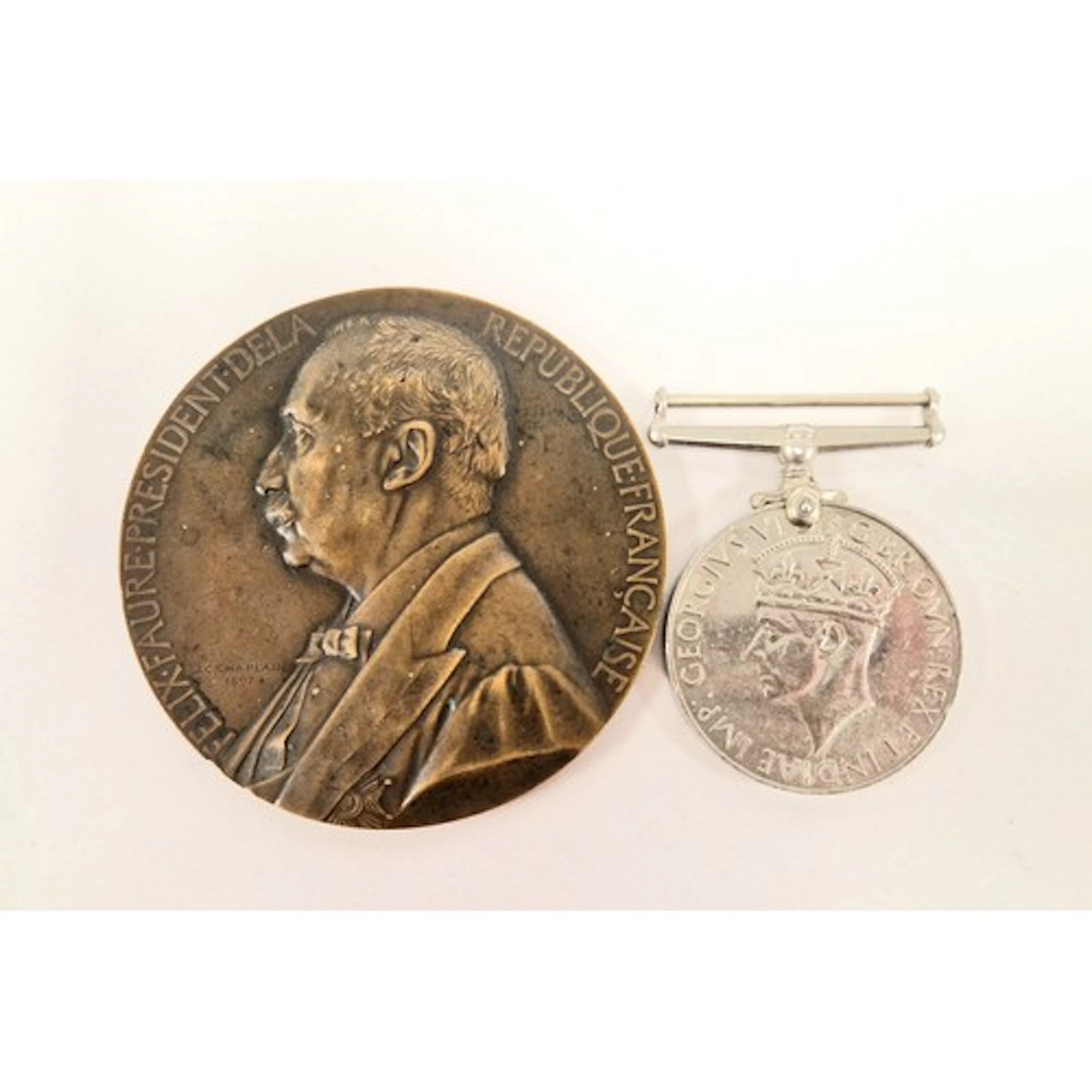 French 1895 bronze medallion for the election of Felix Faure...
