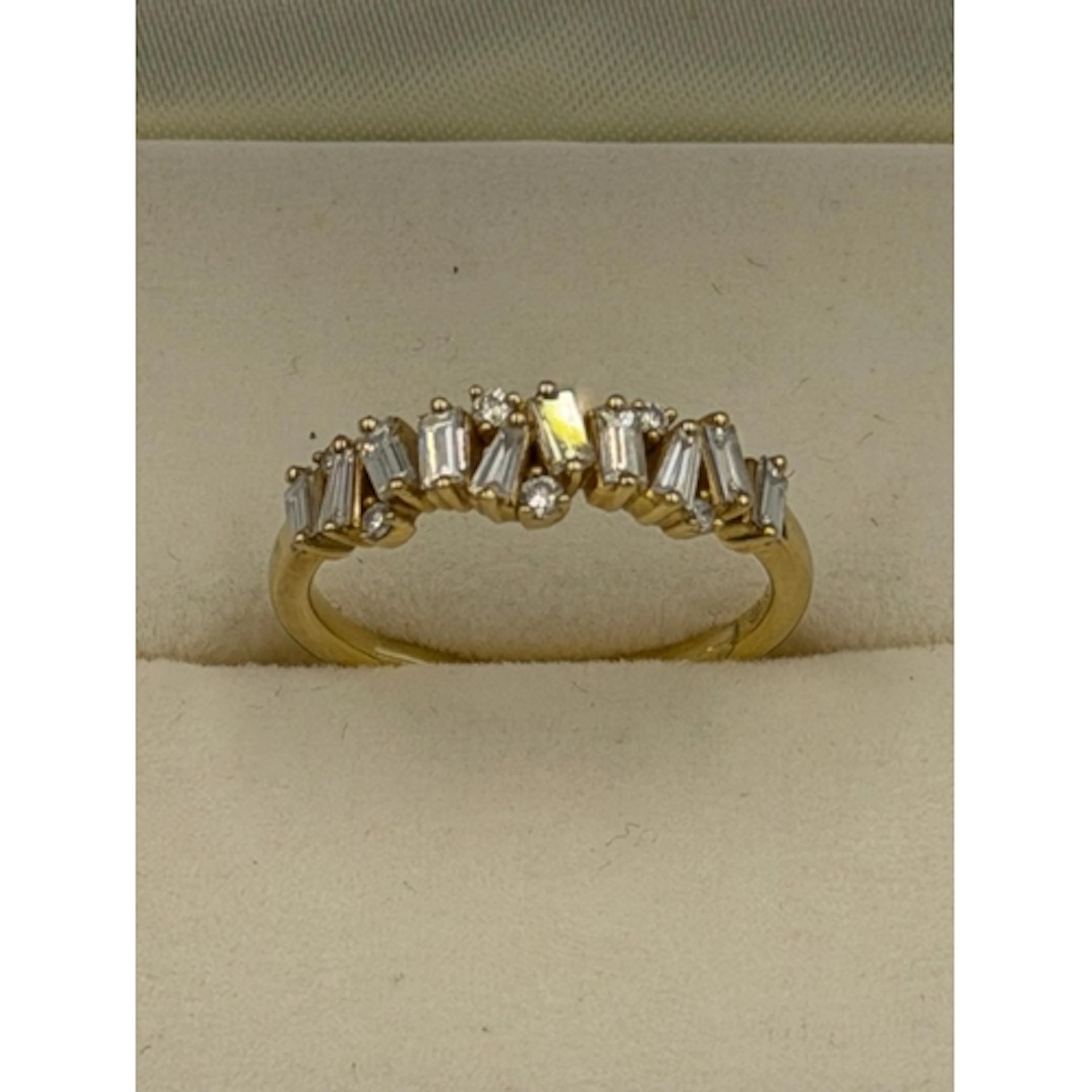 A Coster Diamonds of Amsterdam,18ct gold half eternity ring ...