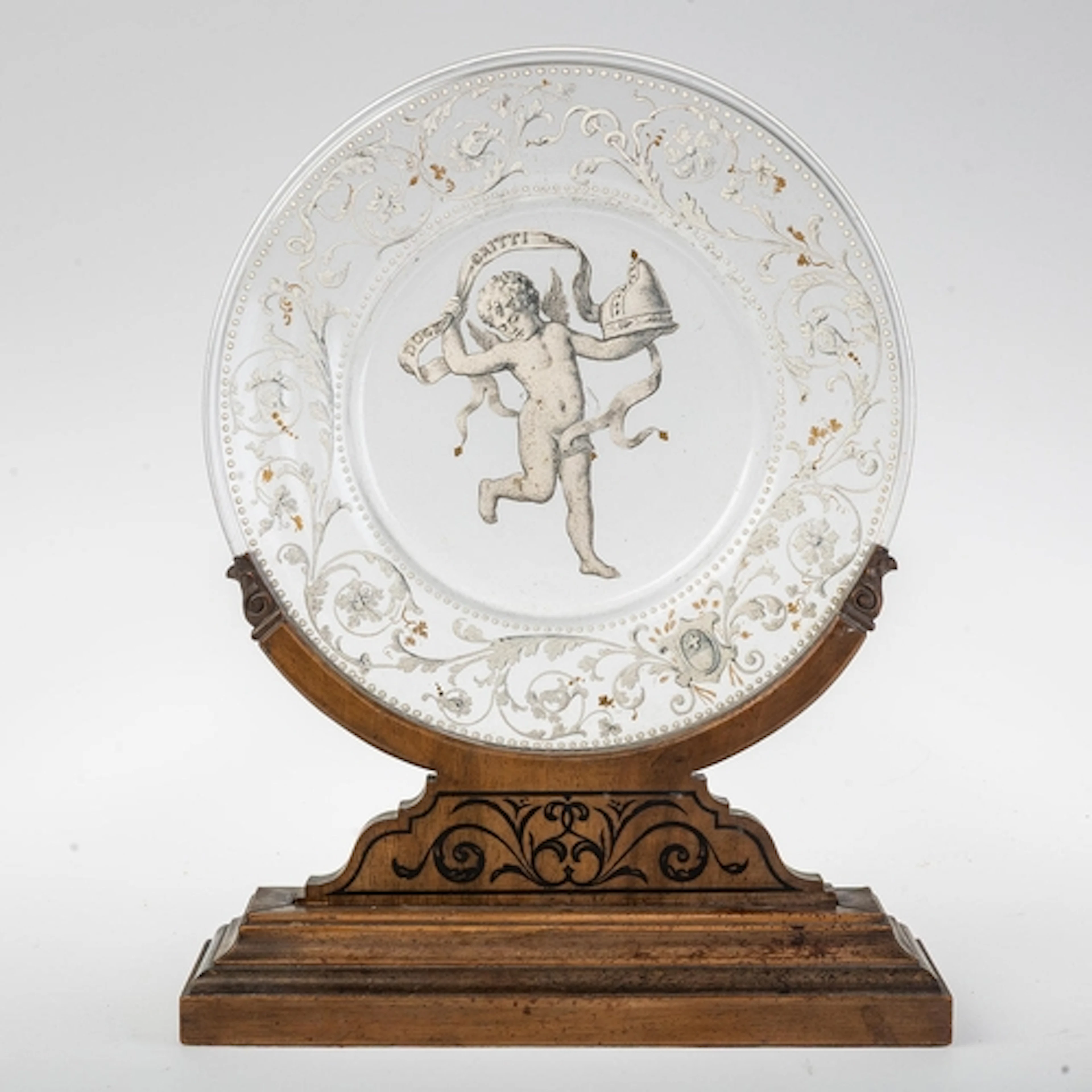 VENETIAN GLASS PLATE. A probably 16th century Venetian blown...