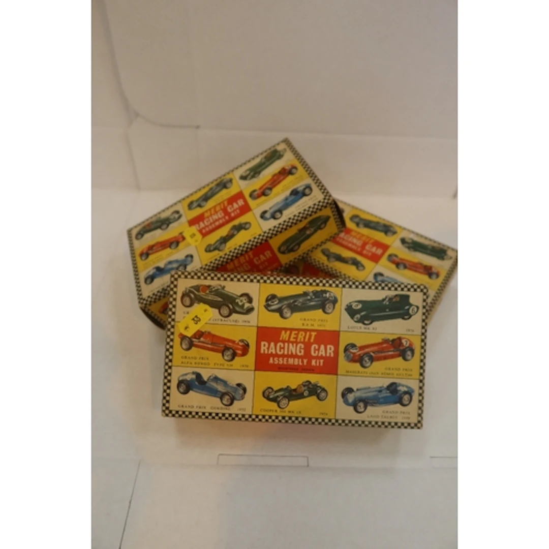 3 x Merit racing car kits ( not guaranteed complete) Type,...