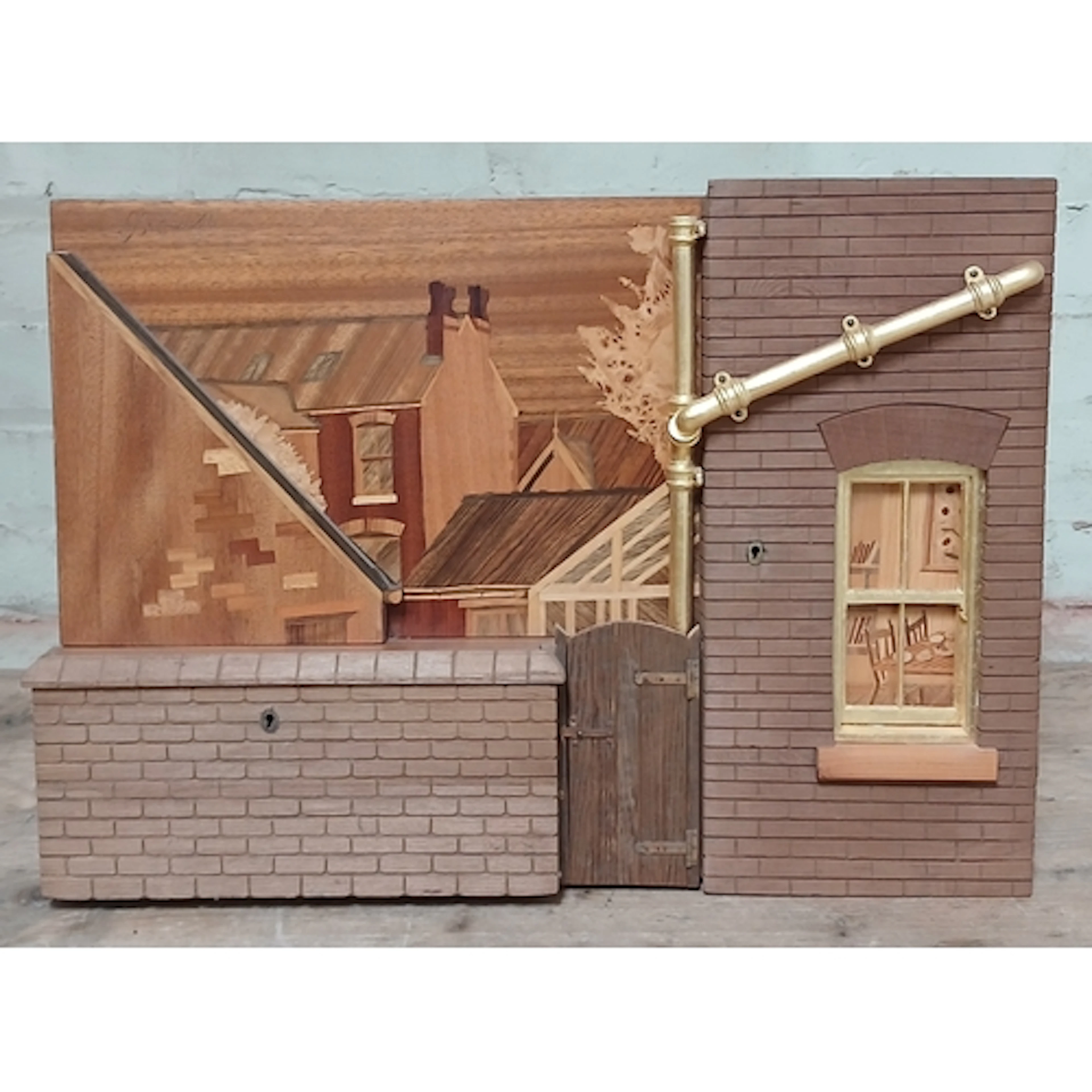 John Southworth Prescott (b1939), "Gold Soil Pipe", wall mou...