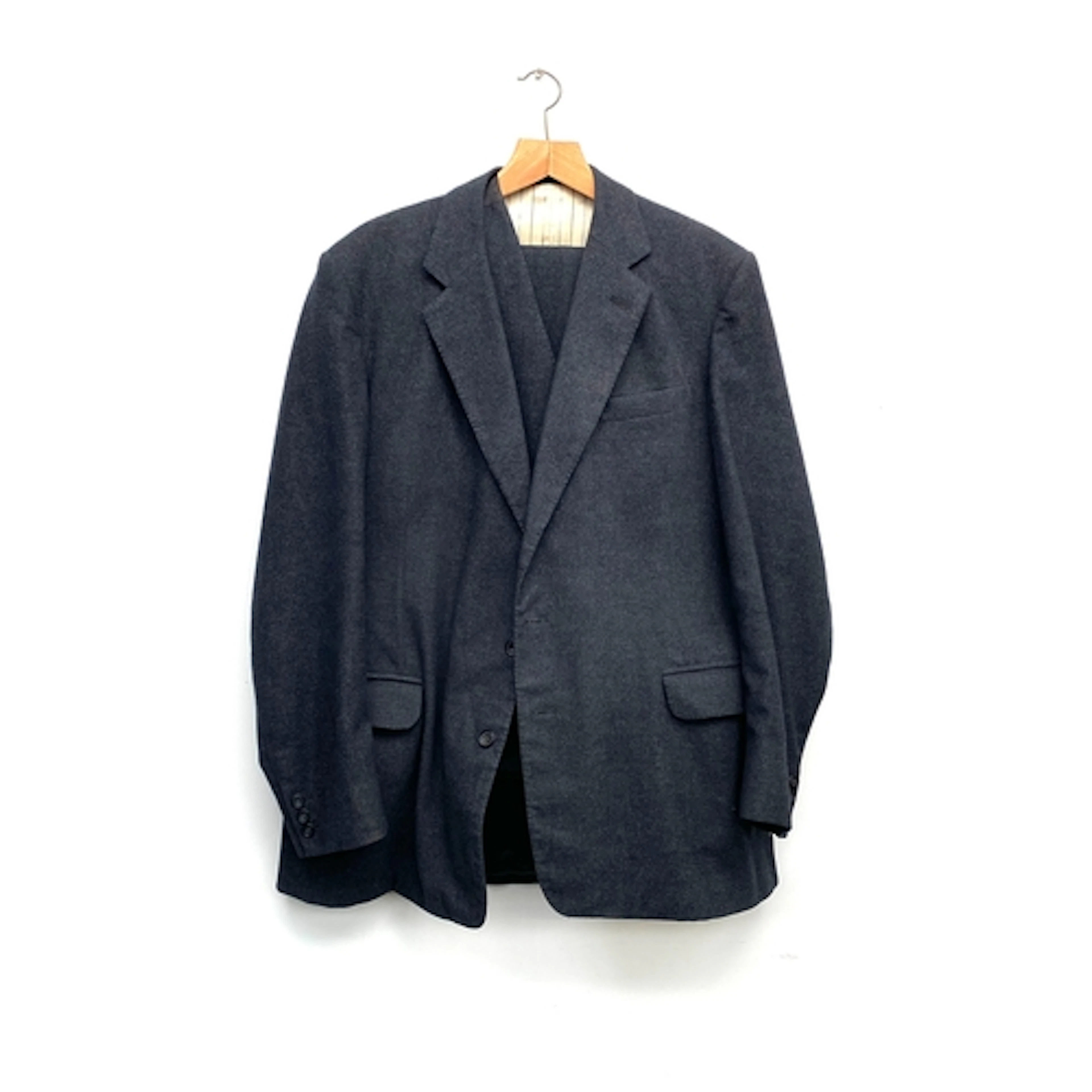 A Redmayne 1984 gents single breasted grey flannel suit, the...