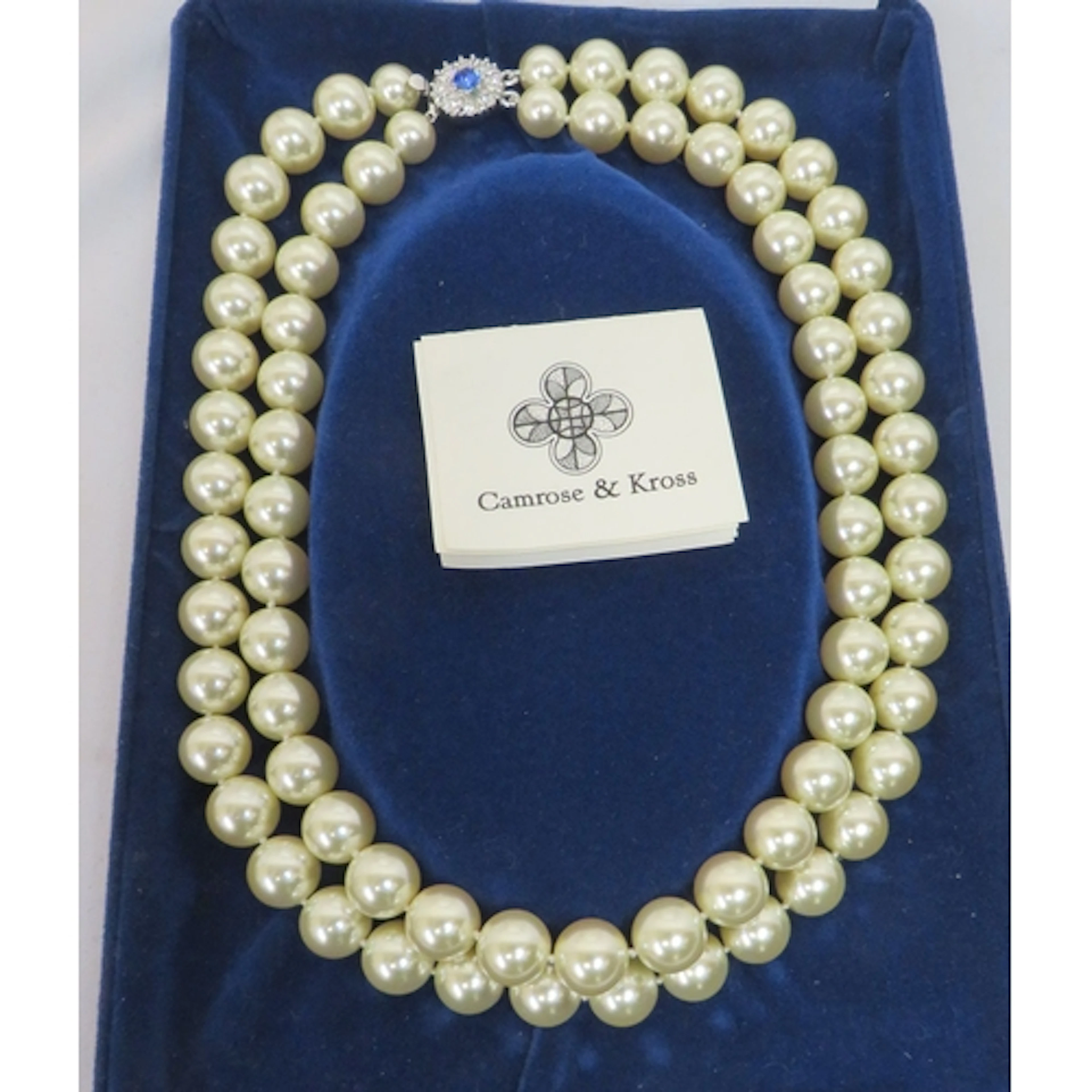 Camrose & Kross Jackie Kennedy Double Stranded Faux Pearl Ne...