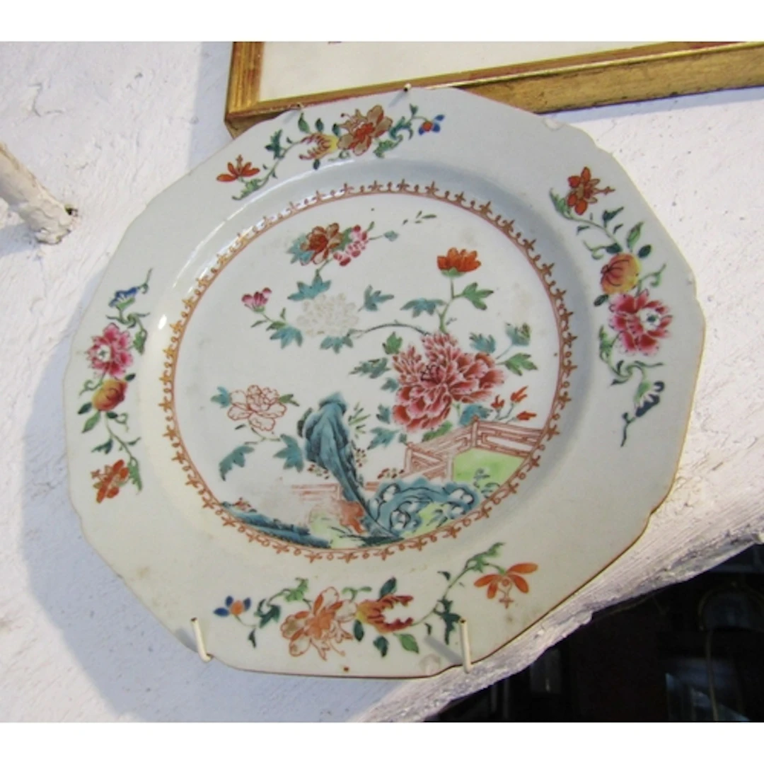 Eighteen Century Canton Charger Approximately 10 Inches Diam...