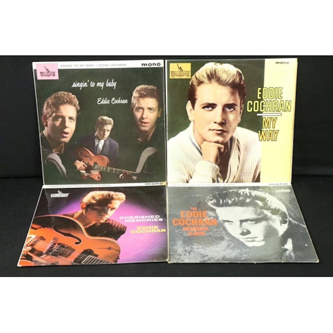 Vinyl - 4 Eddie Cochran UK pressing LPs to include Singin' T...