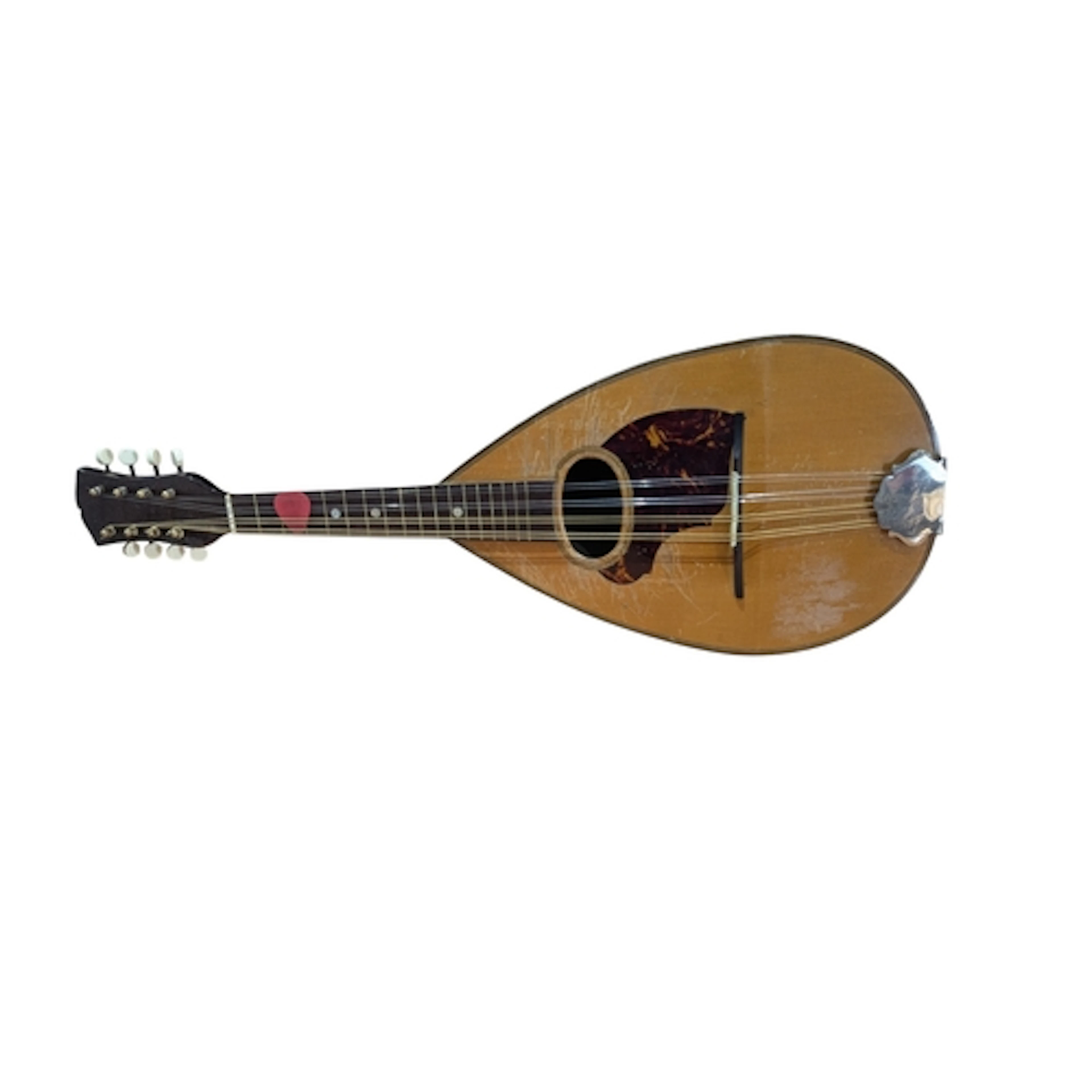 An early 20th century bowl back mandolin musical instrument....