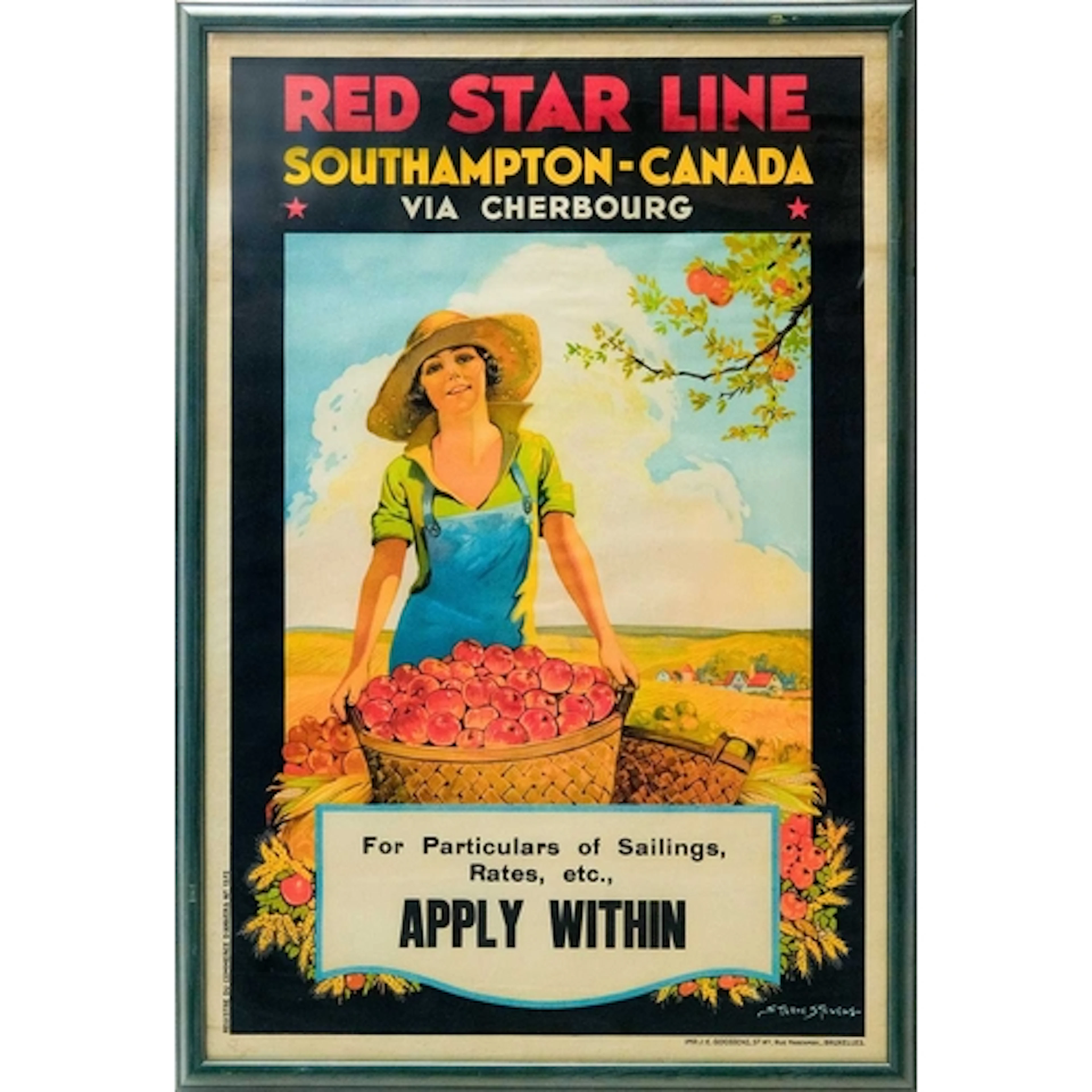 After Sterne Stevens, A Red Star Line Travel Poster- Southam...
