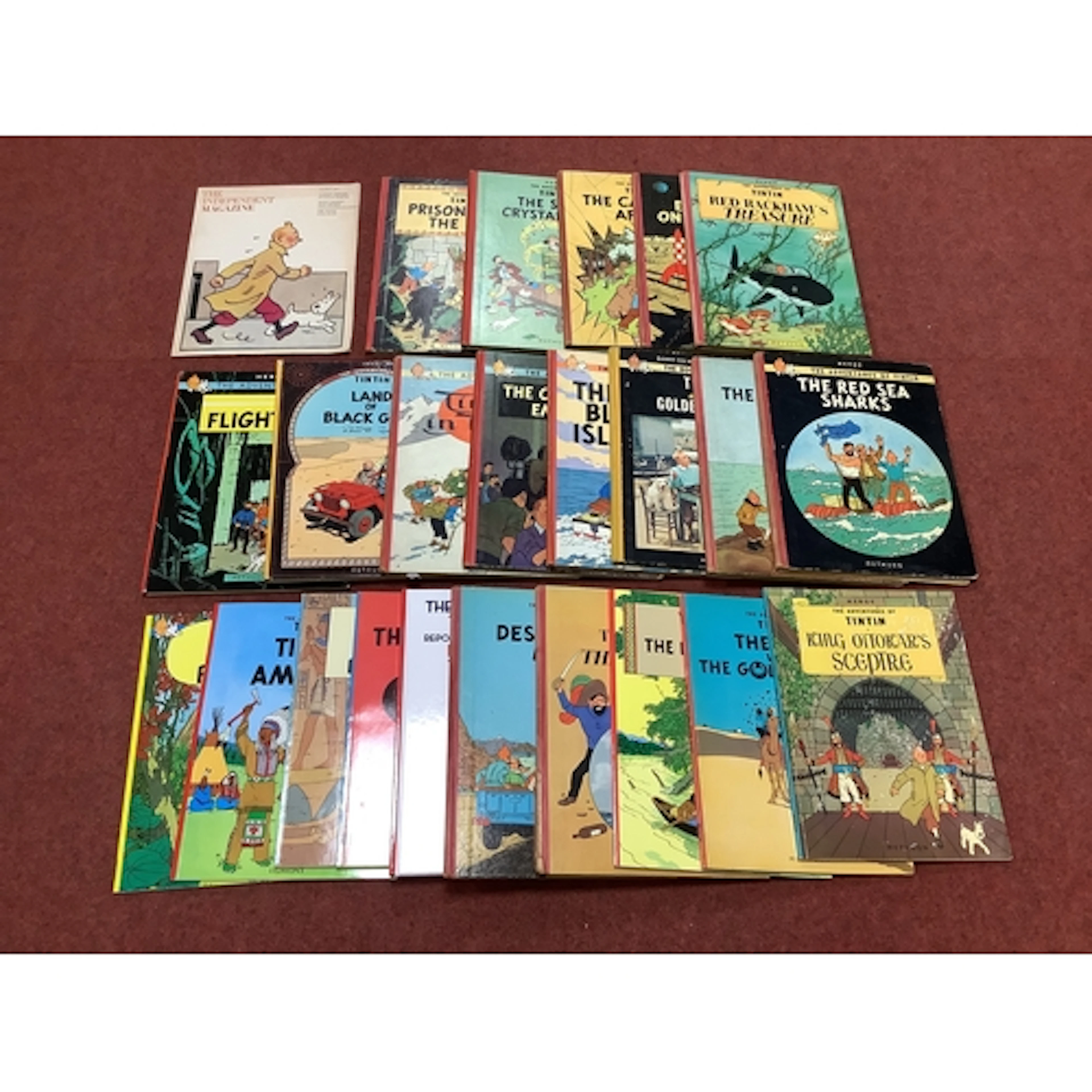 Twenty Three TinTin books by Hergé (Including Thirteen Engli...
