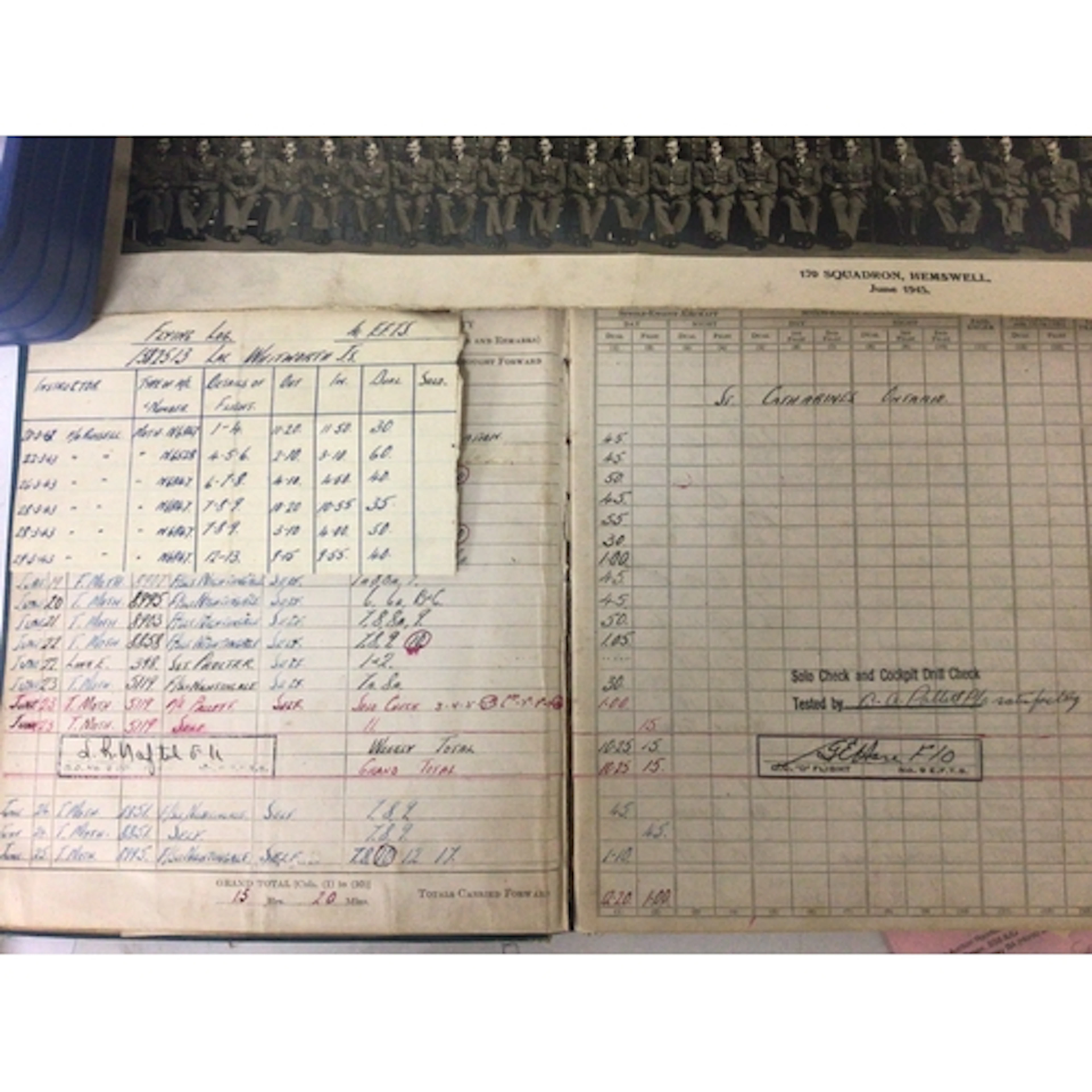 A II world war Pilots log book Royal Canadian Airforce...