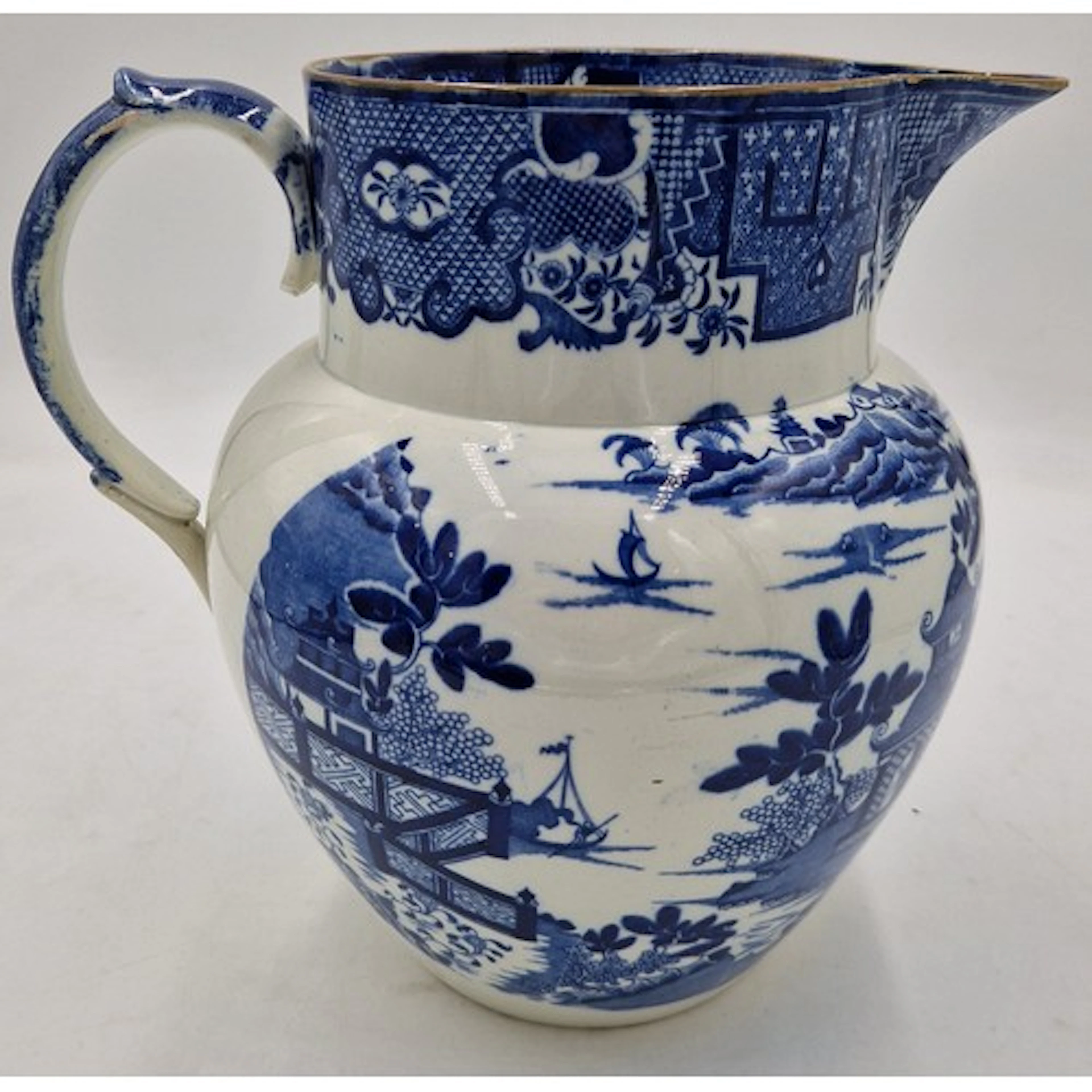 An early 19th century blue and white transfer printed Chinoi...