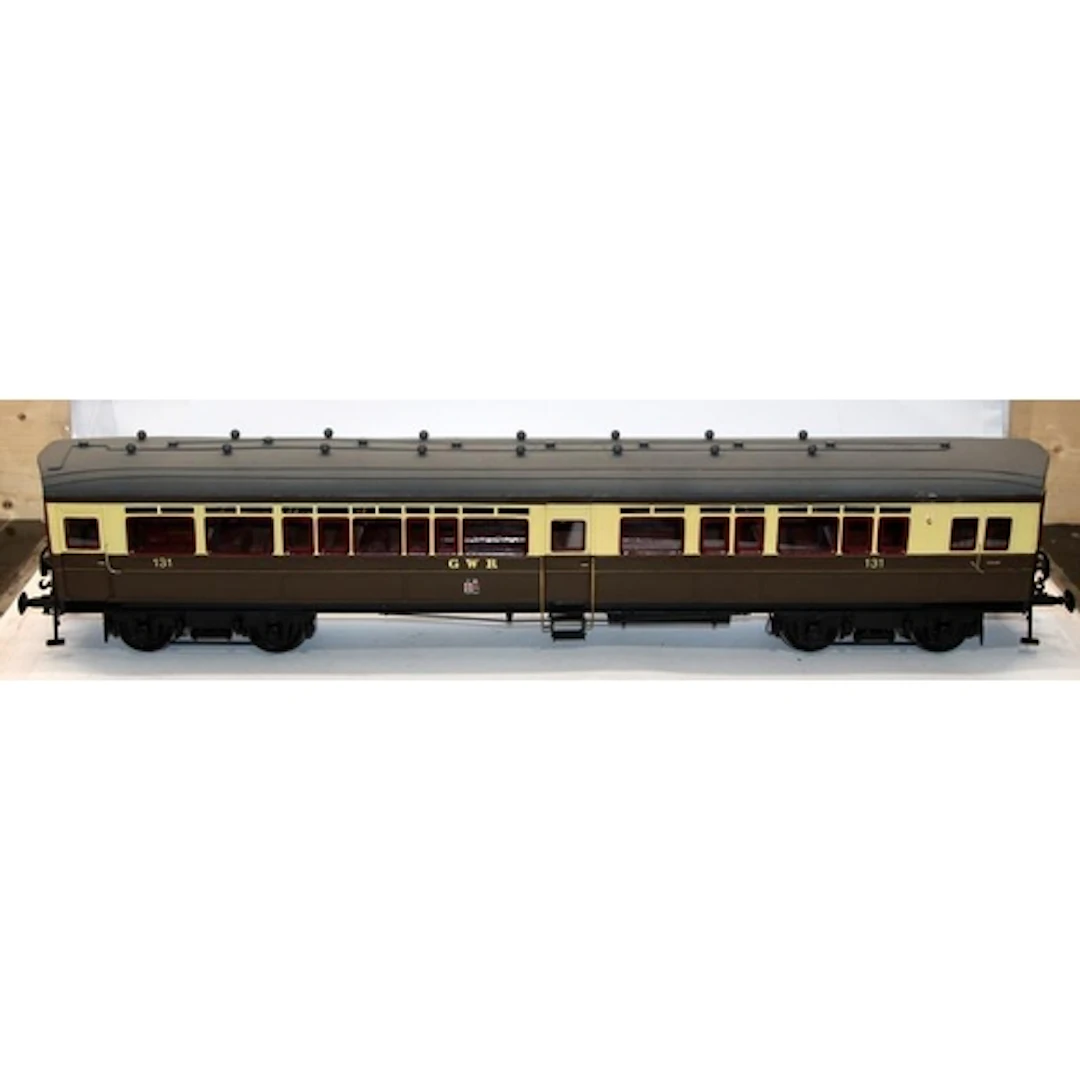 2.5" gauge 3 garden railway: GWR chocolate/cream passenger c...