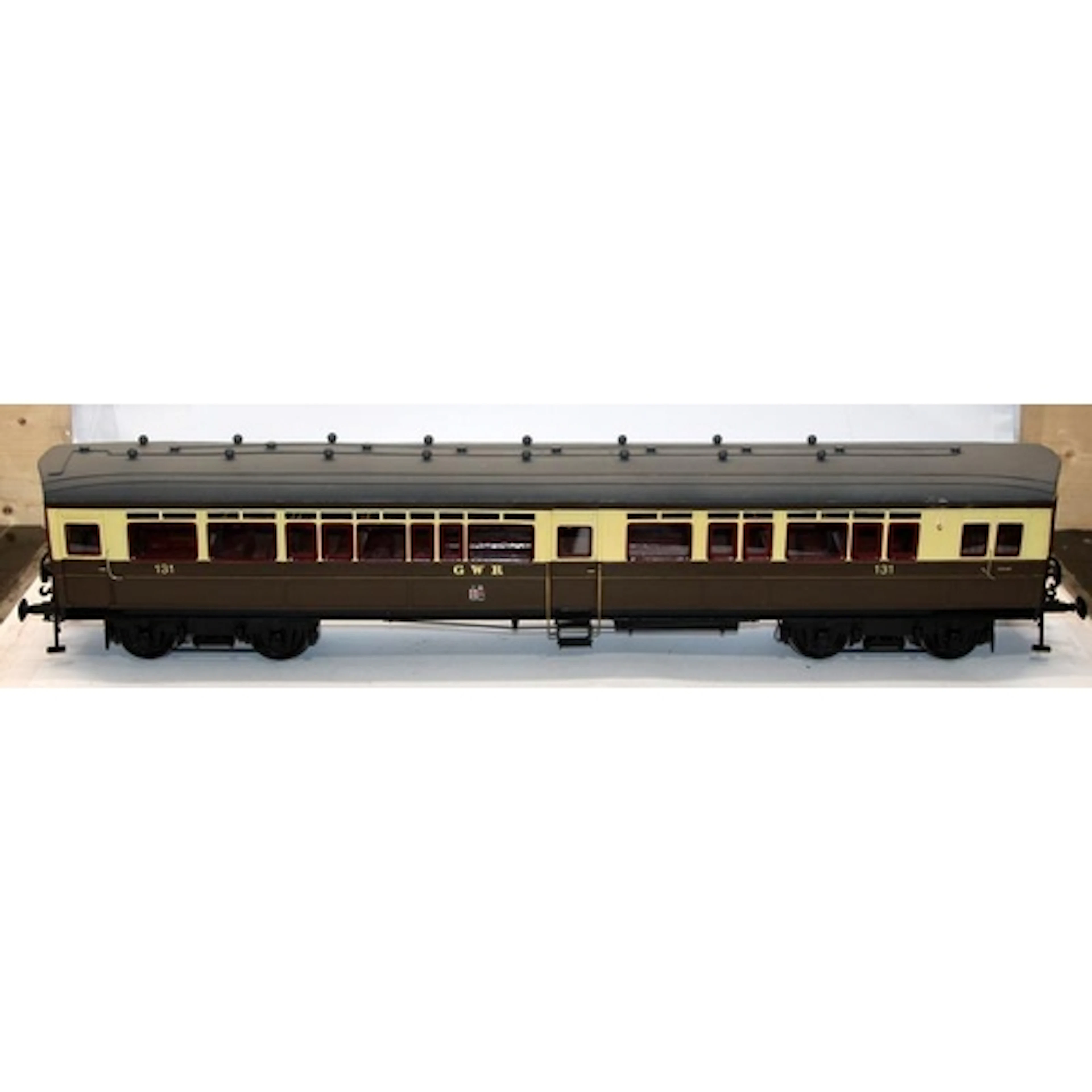2.5" gauge 3 garden railway: GWR chocolate/cream passenger c...