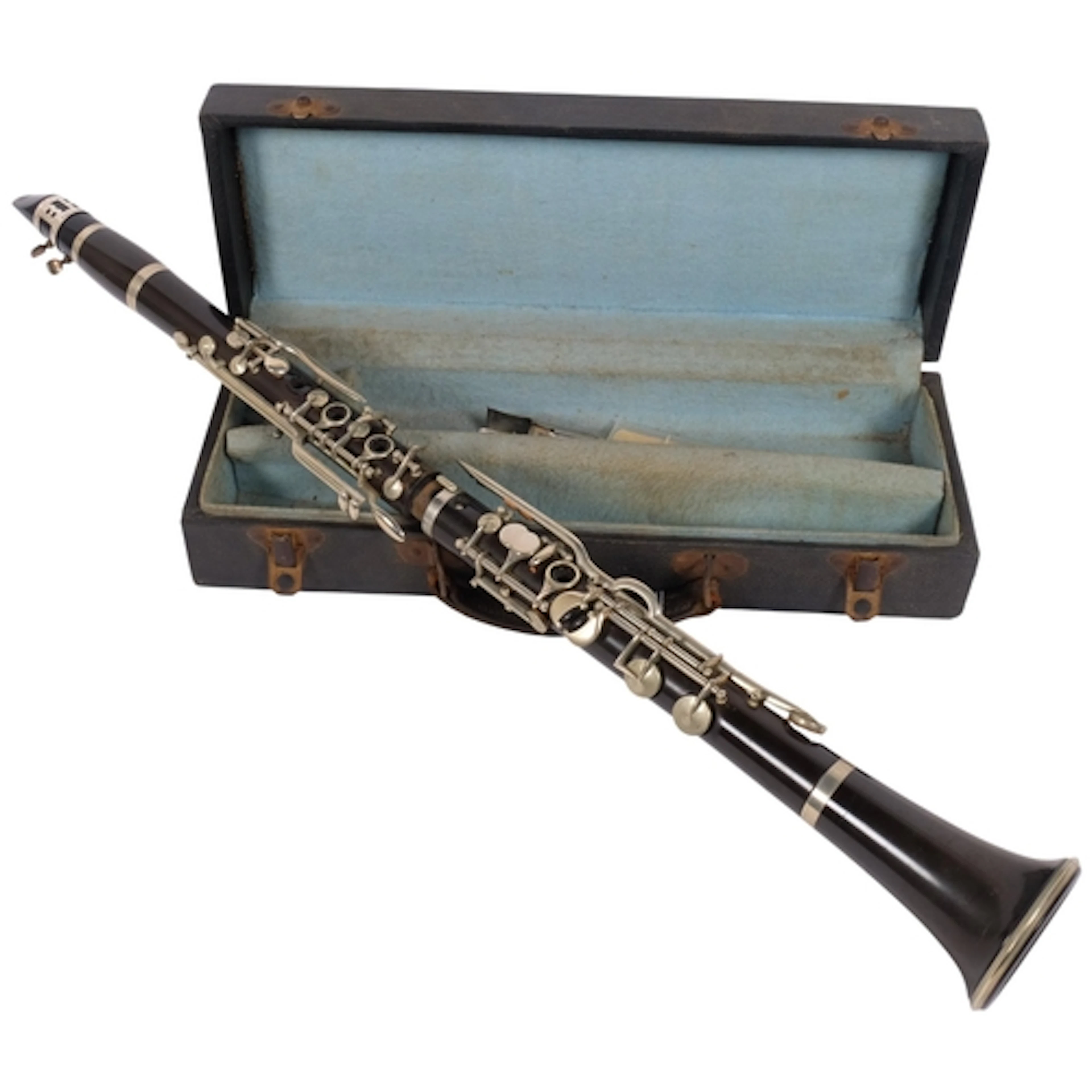 A Vintage Boosey & Hawkes clarinet, cased