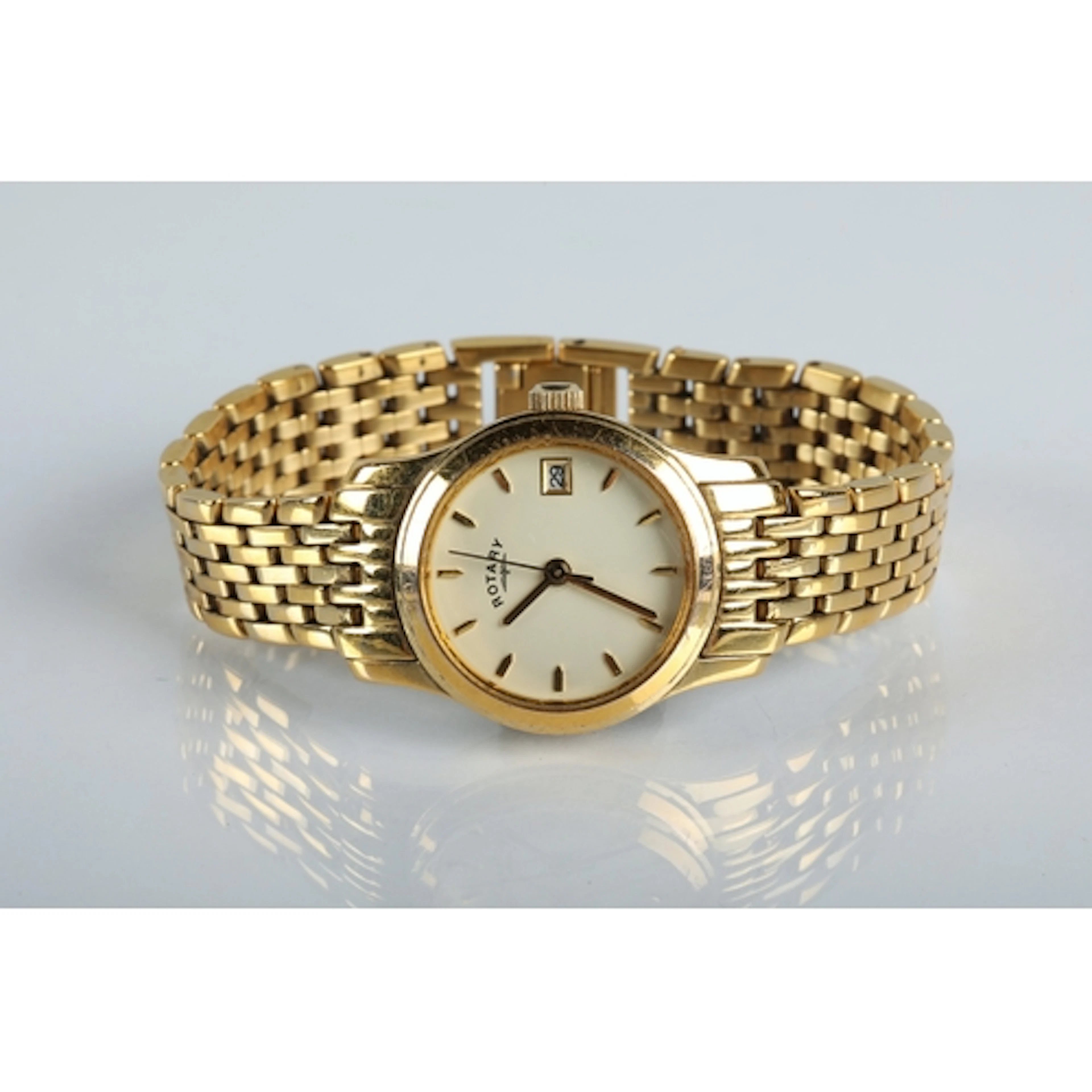 9ct gold Rotary watch on a stainless steel strap, with addit...