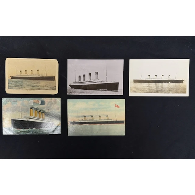 RMS Olympic: RMS Olympic: Five mixed real photo postcards o...