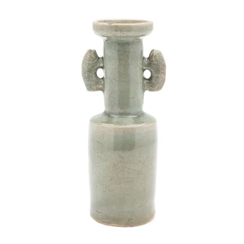 A Chinese Longquan celadon-glazed mallet vase the neck with ...