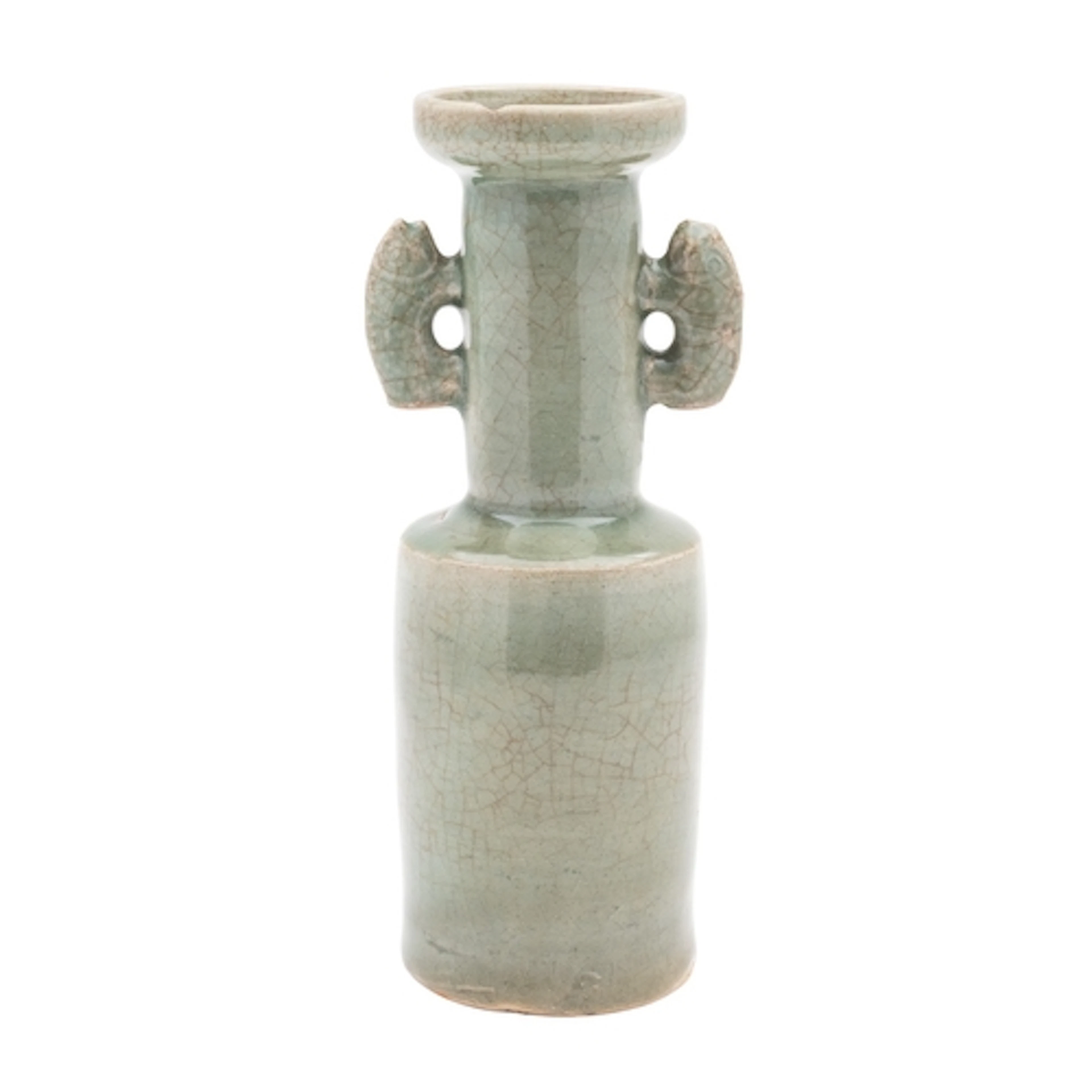 A Chinese Longquan celadon-glazed mallet vase the neck with ...