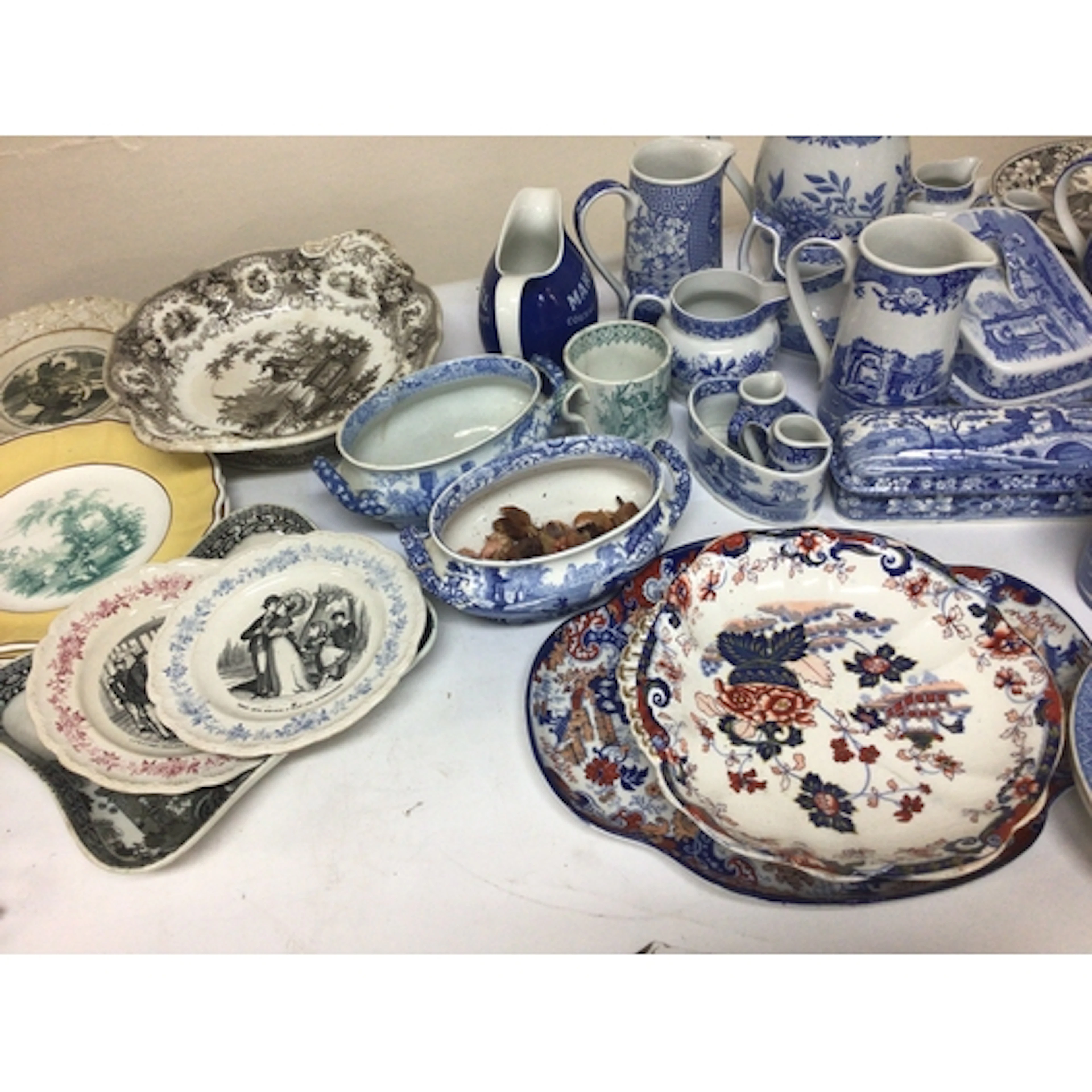 A collection of Victorian and 20th century Spode Porce...