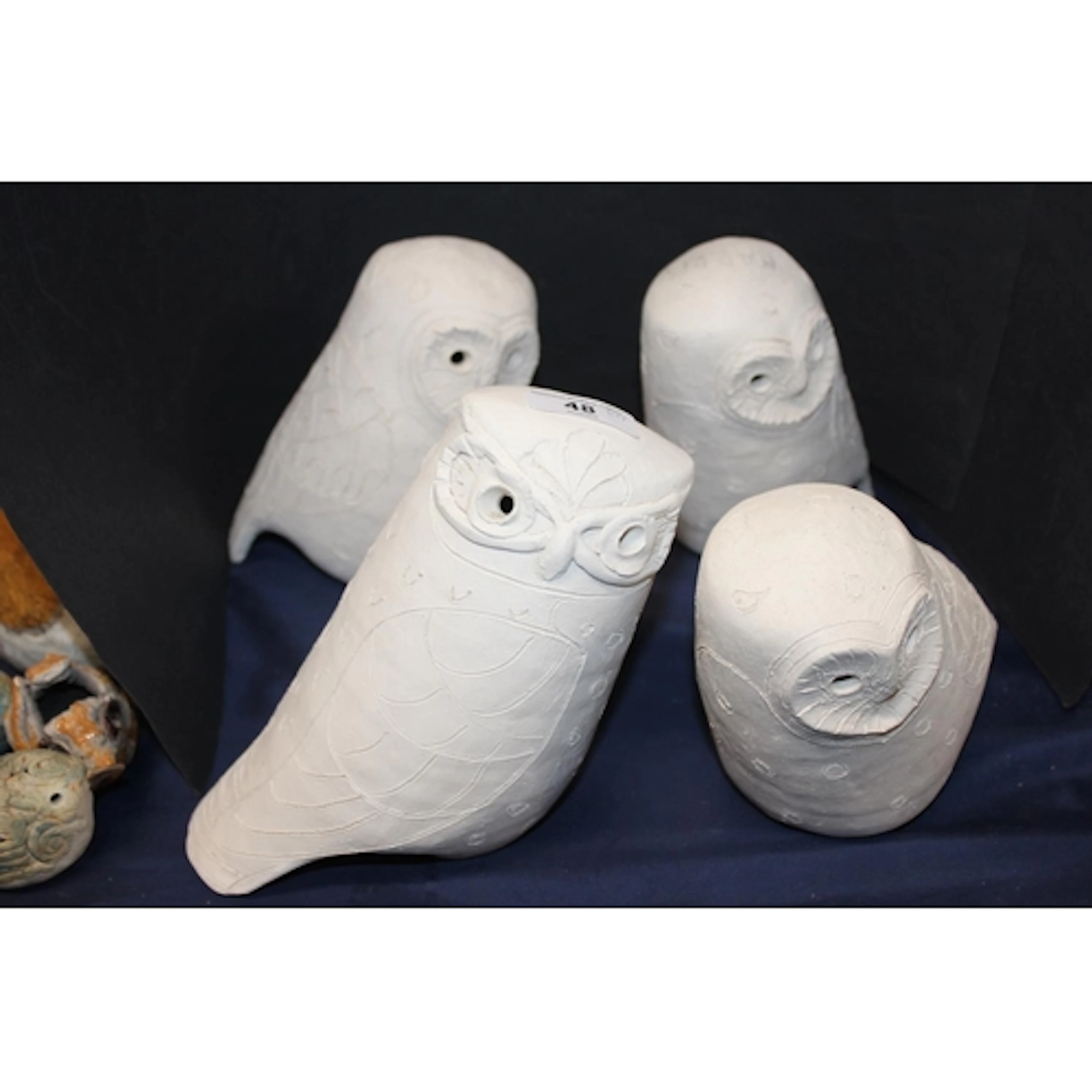 Rosemary D Wren (1922-2013) for Oxshott Pottery, four unglaz...