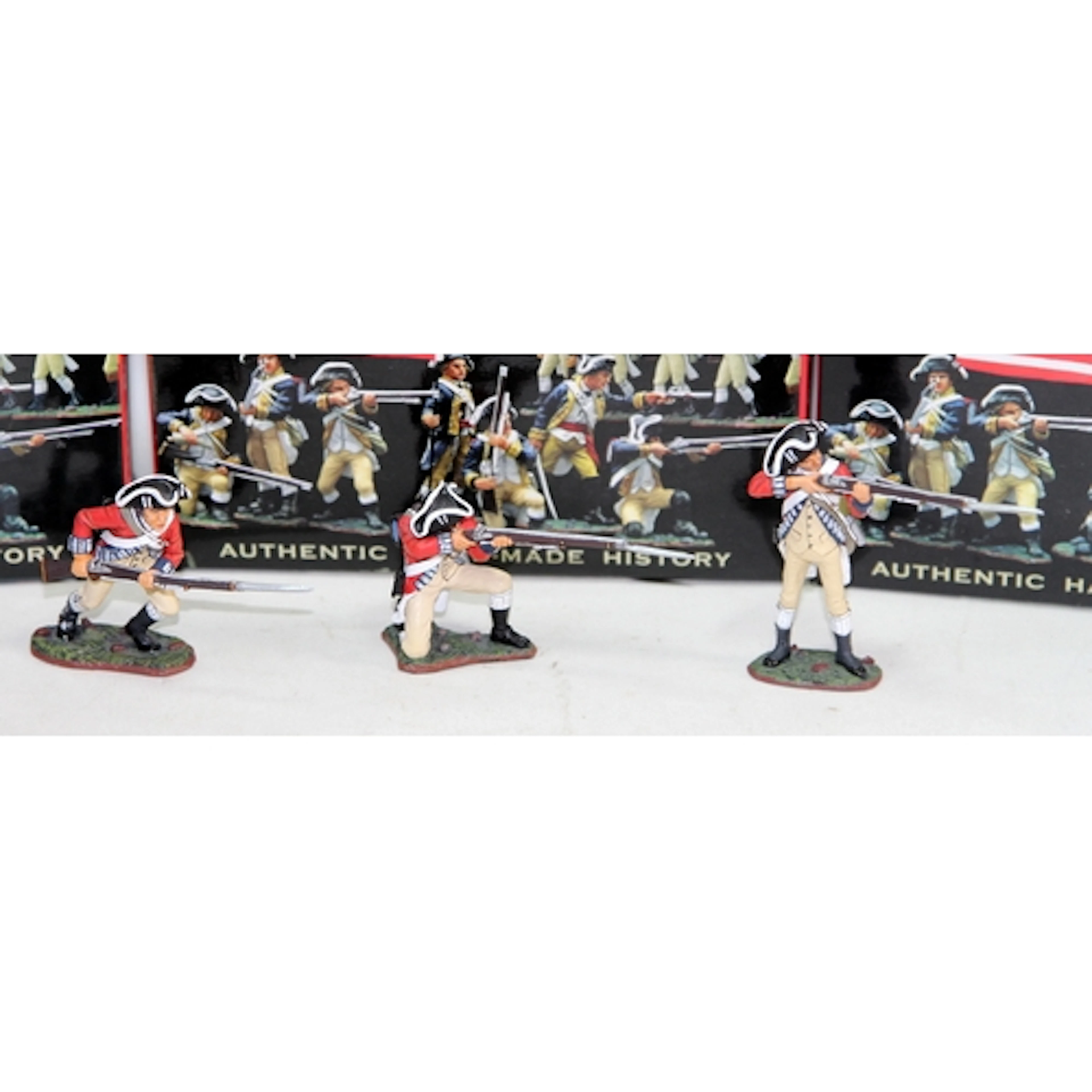 Cast metal model soldiers: King and Country 1776 American R...